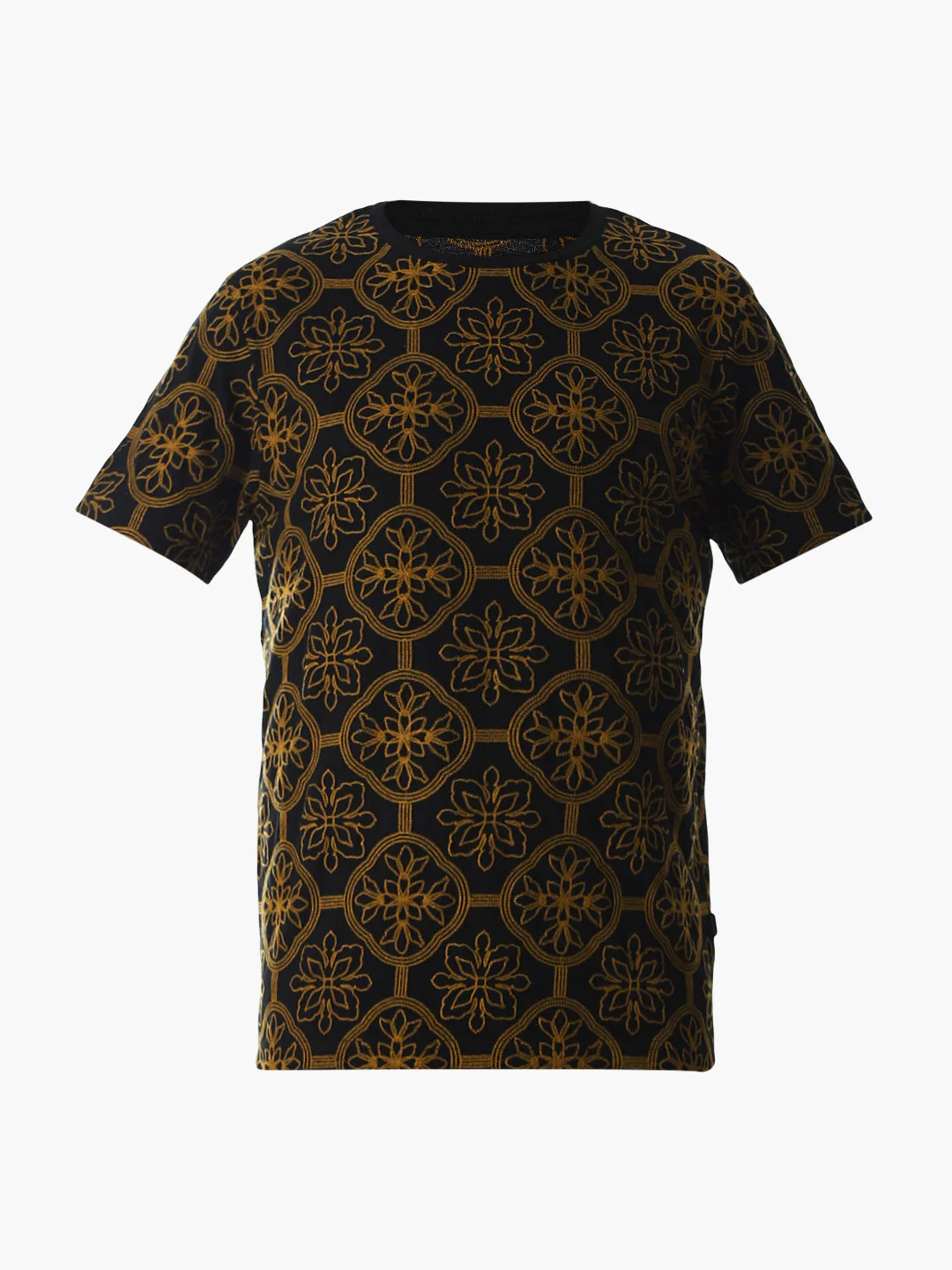 Black Embroidered Cotton T-shirt - Image 7