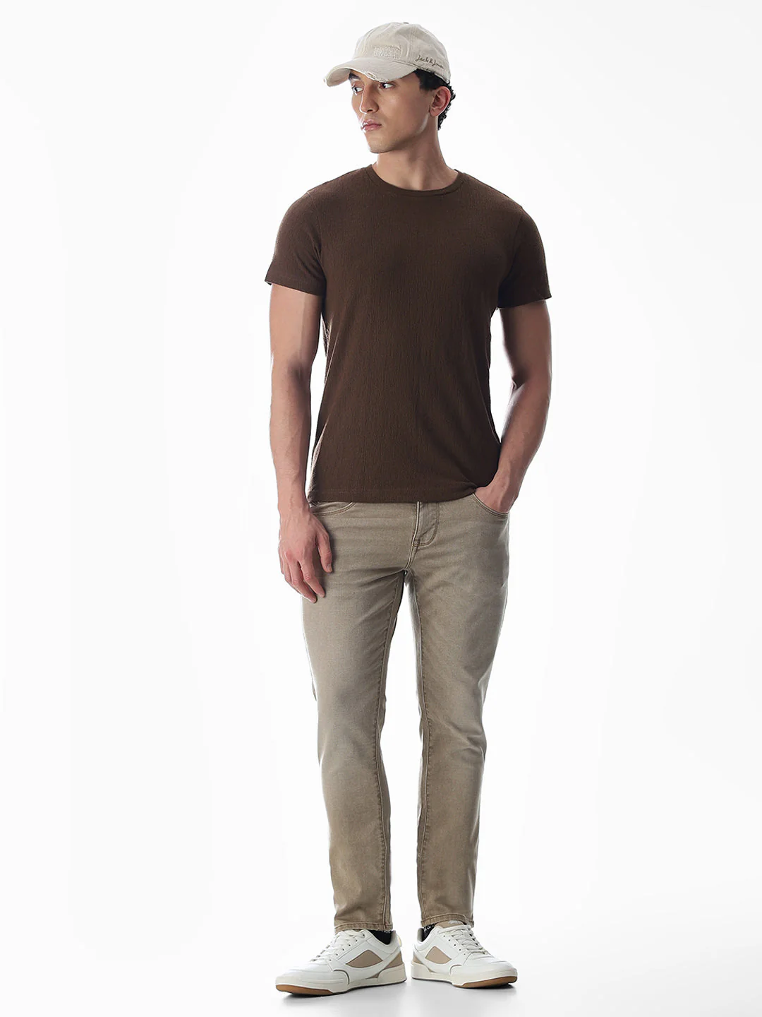Dark Brown Crew Neck T-shirt - Image 6