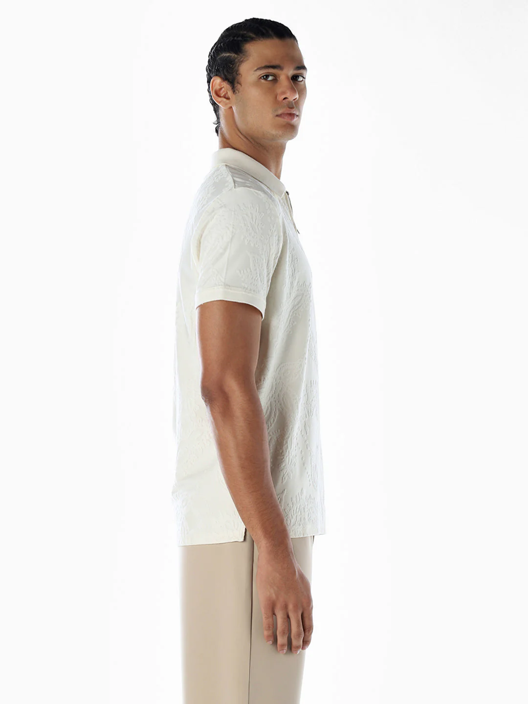 Jacquard Cotton Polo - Image 3