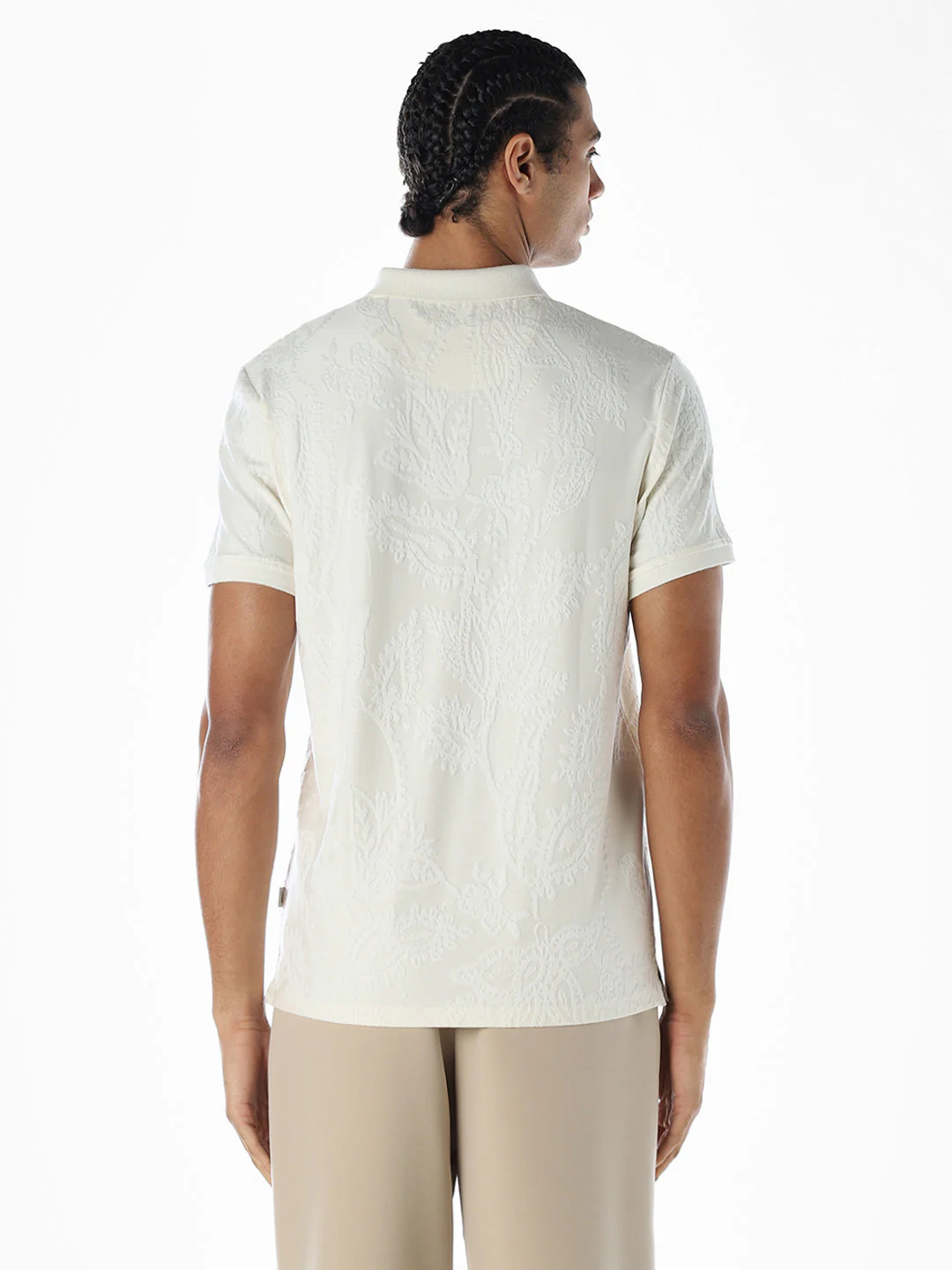 Jacquard Cotton Polo - Image 4