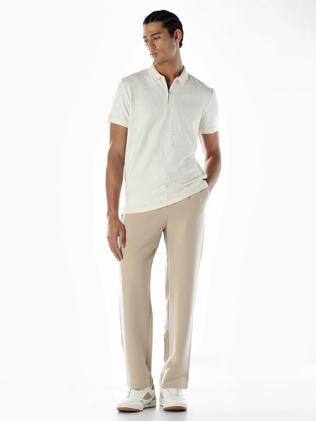 Jacquard Cotton Polo - Image 6