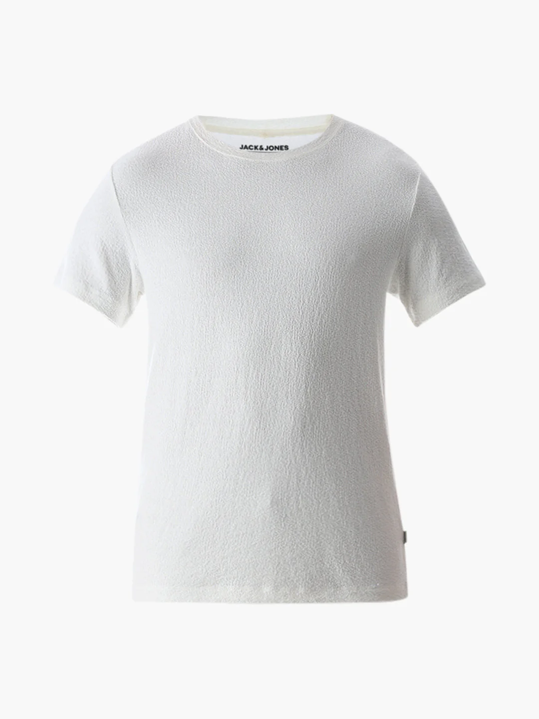 White Cotton Crew Neck T-shirt - Image 7