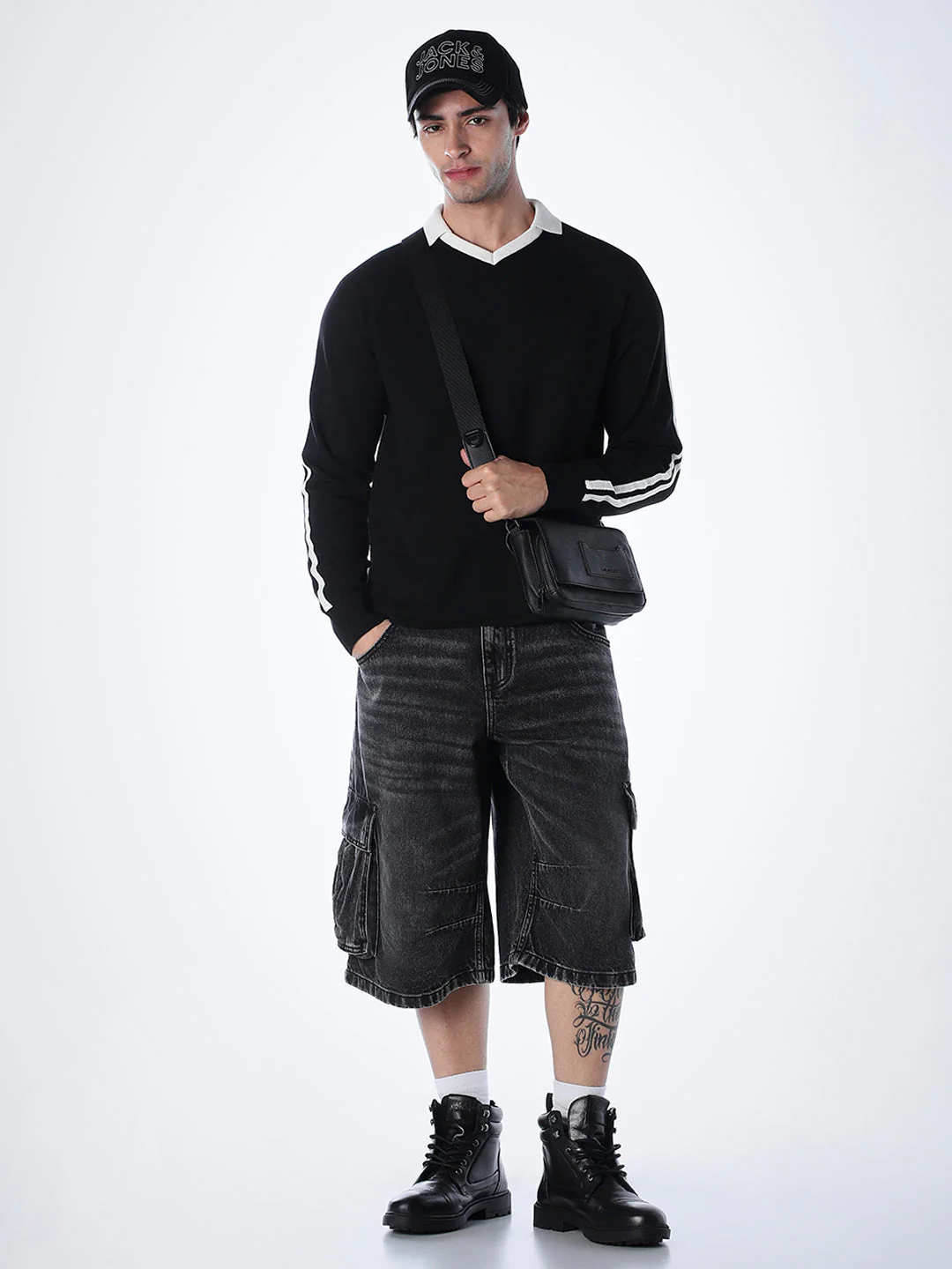 Black Contrast Tipping Cotton Polo - Image 6
