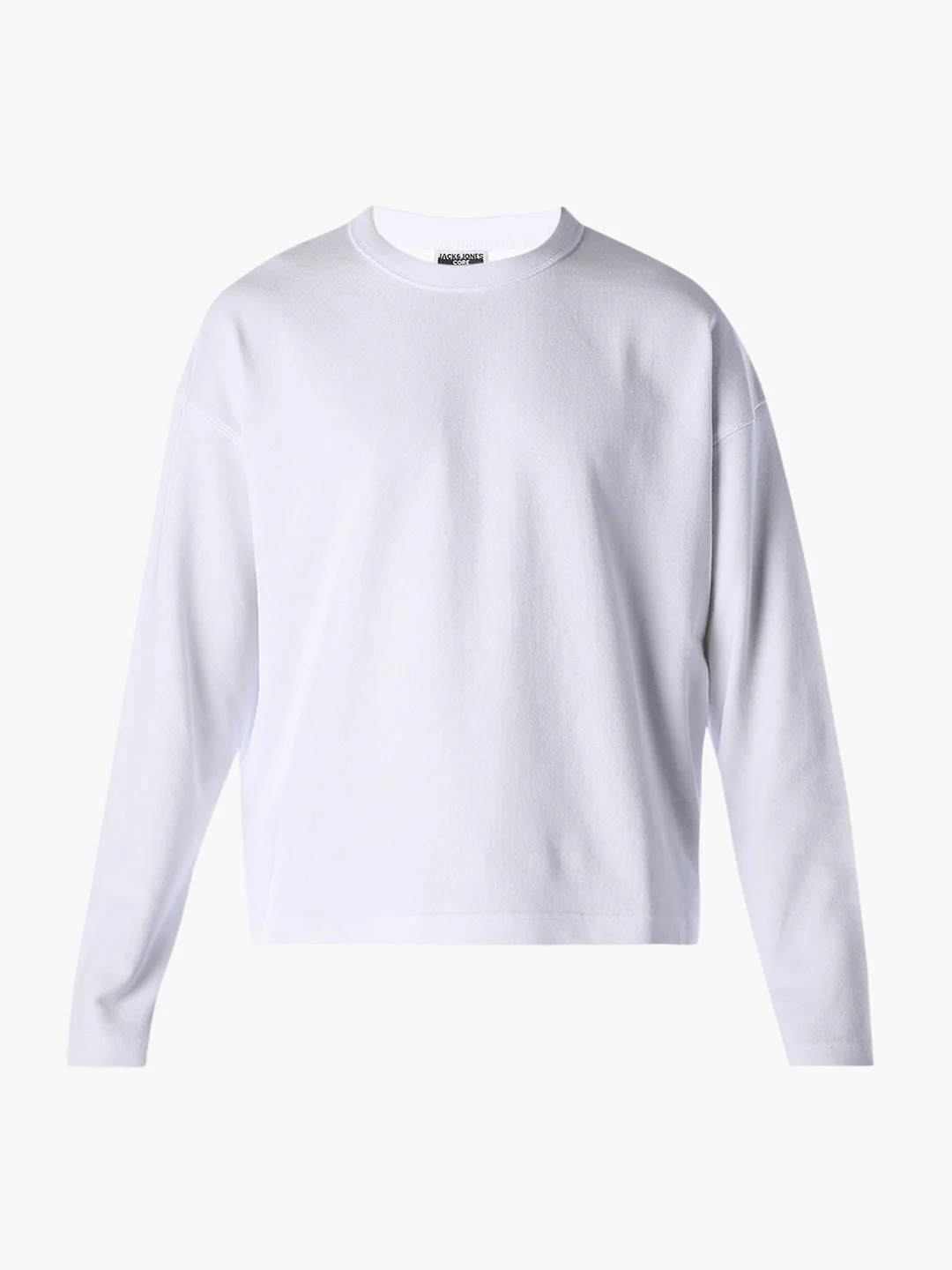 Crew Neck Cotton Sweatshirt - White - Image 8