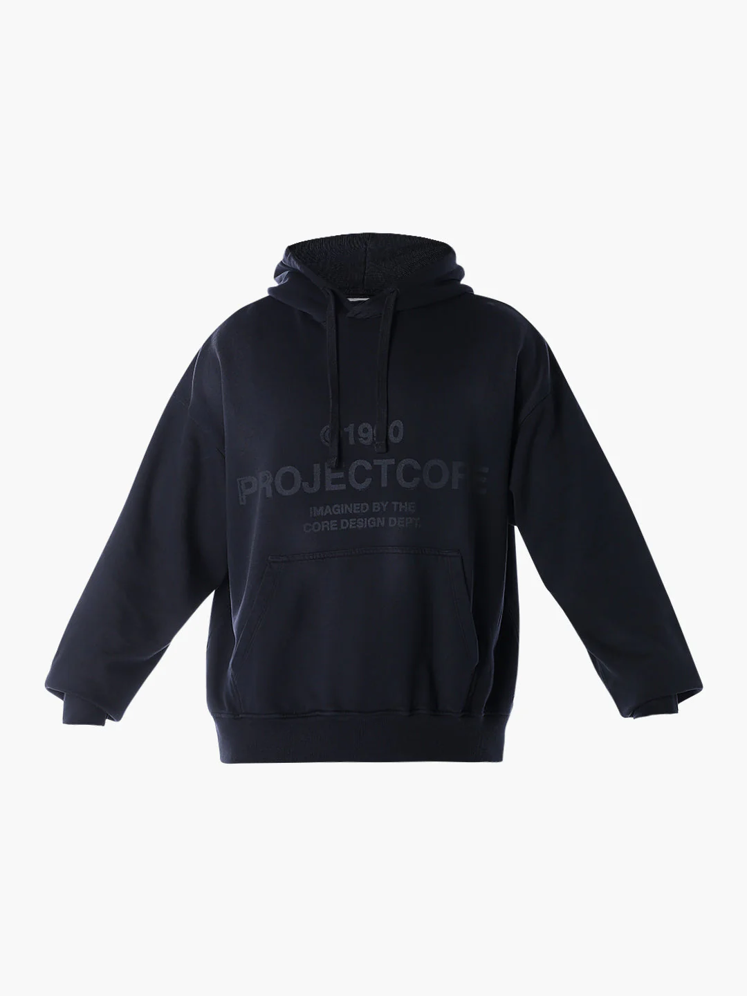 Printed Slim Fit Hoodie - Blue - Image 7