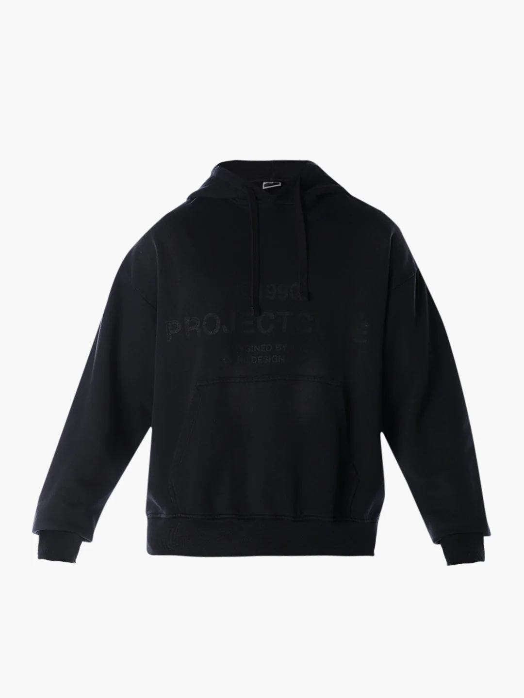 Printed Slim Fit Hoodie - Black - Image 7