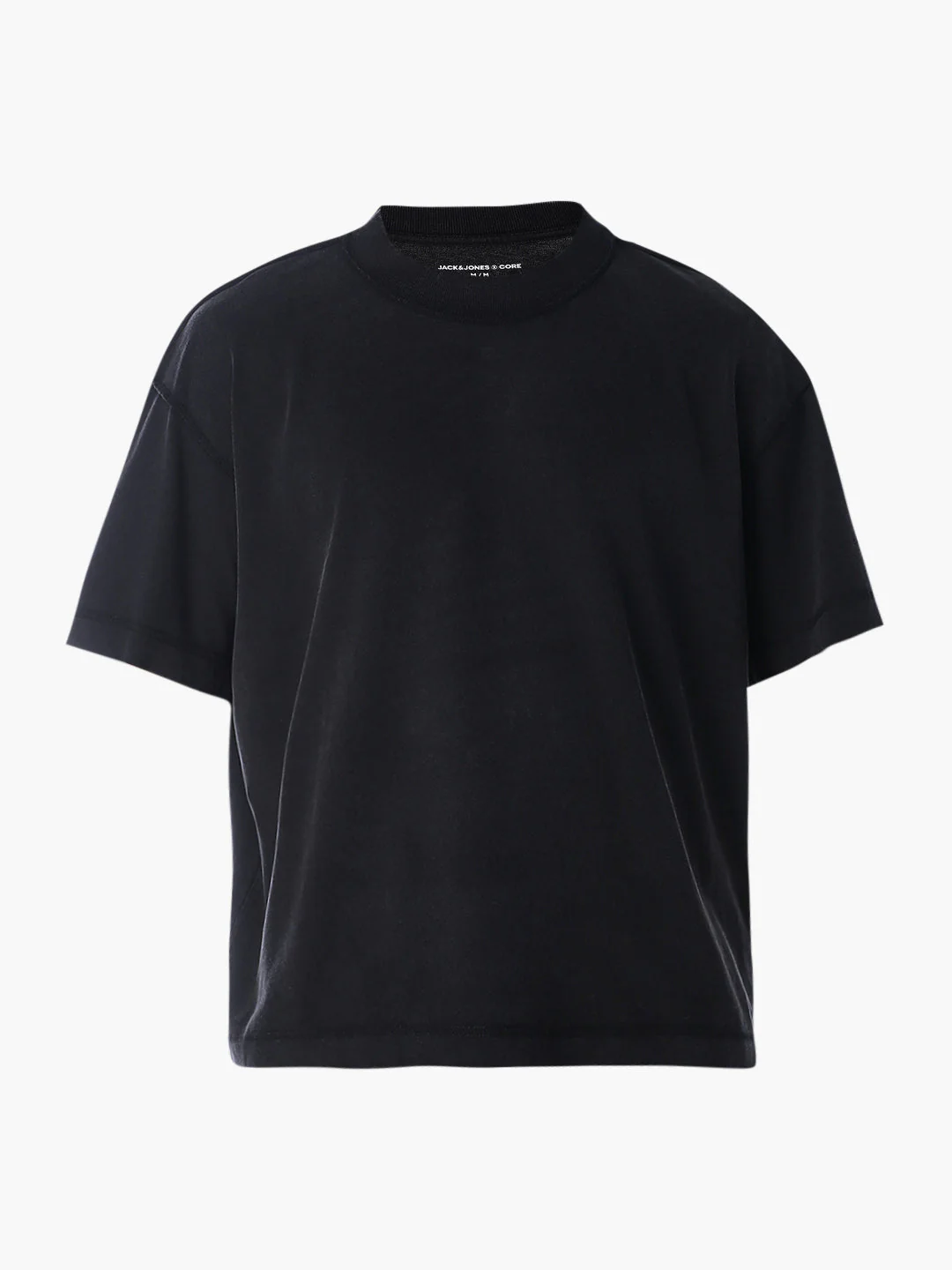 Acid Wash Cotton T-shirt - Black - Image 7