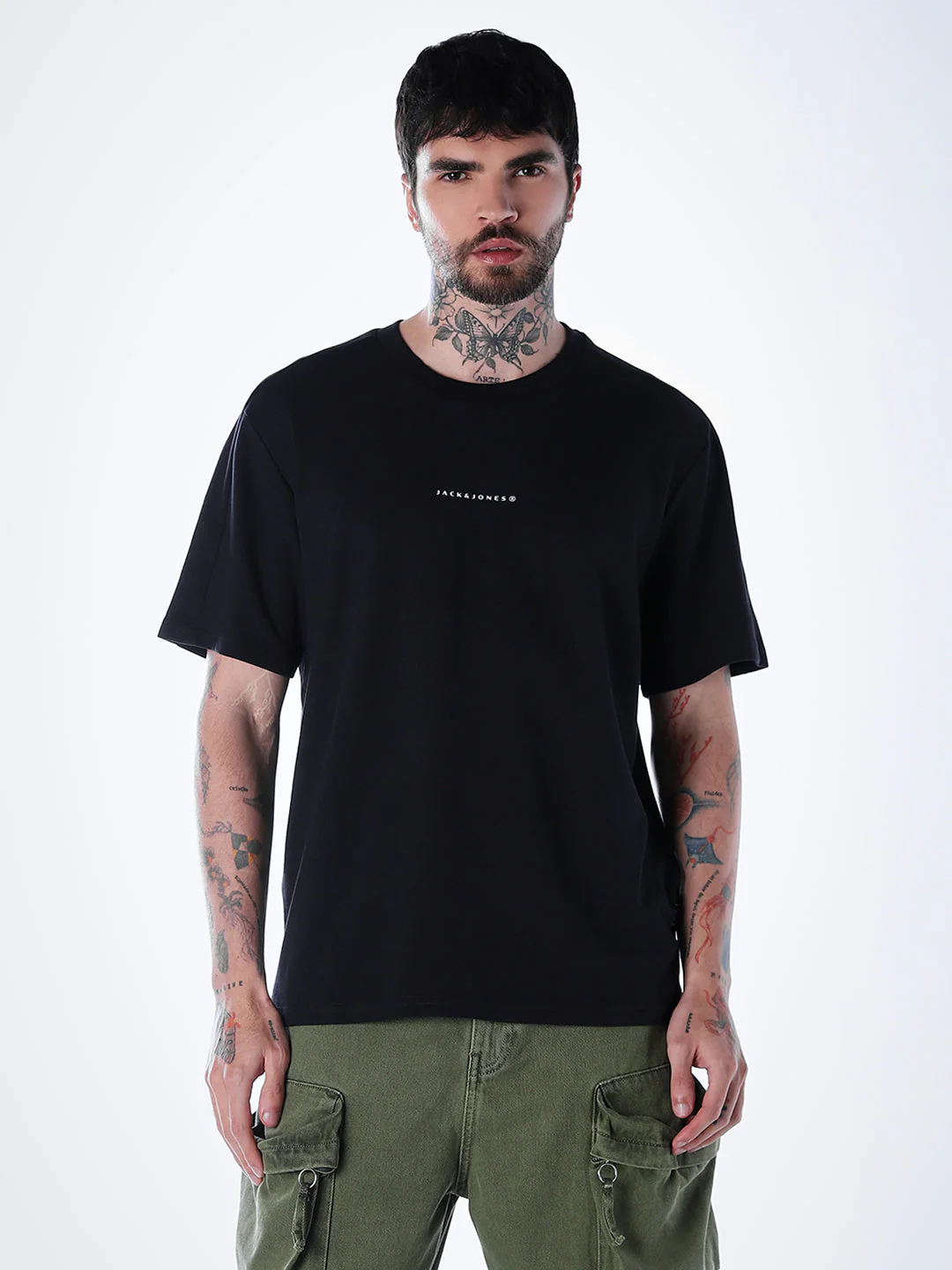 Back Print Oversized T-shirt - Black - Image 2