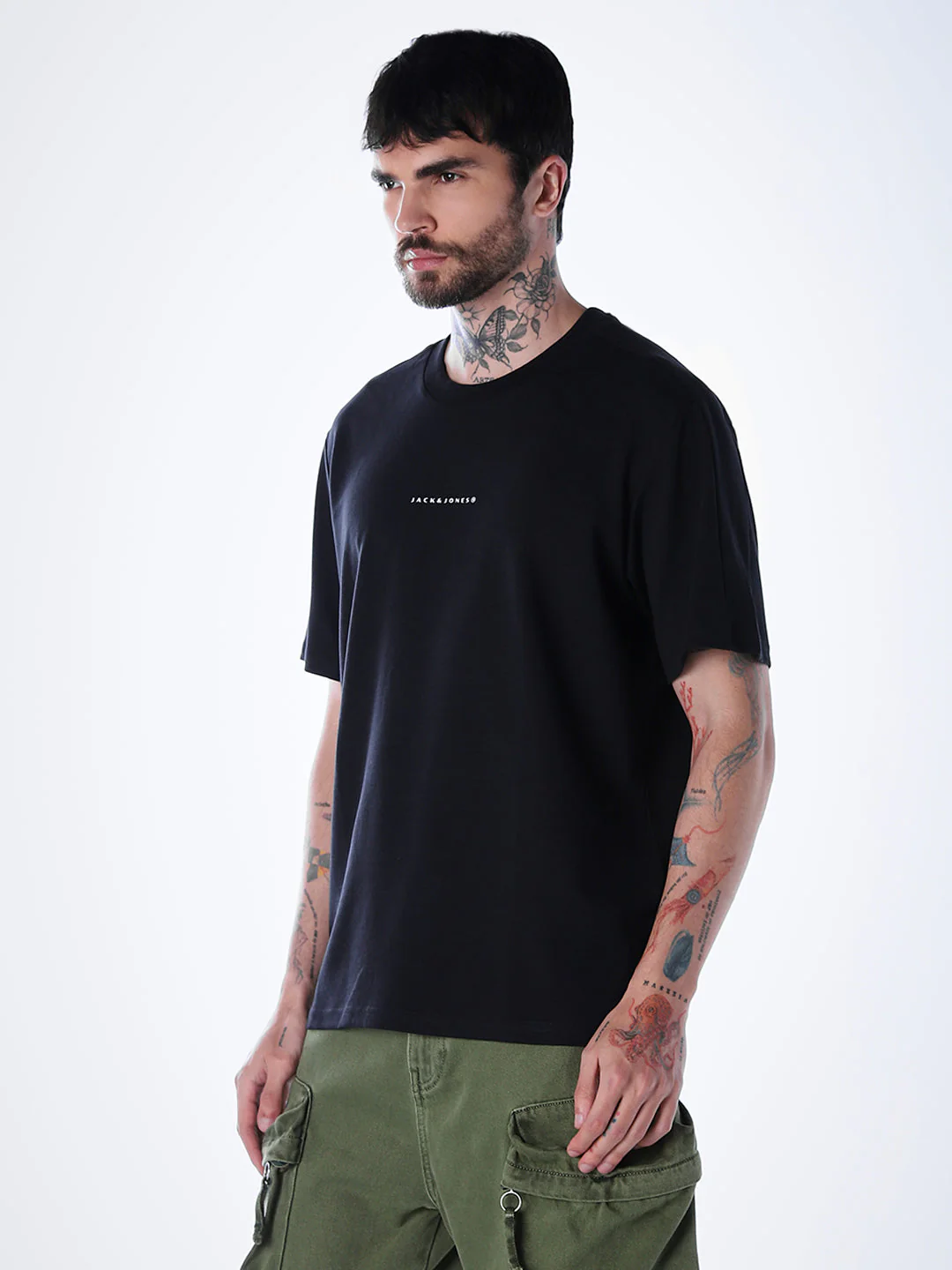 Back Print Oversized T-shirt - Black - Image 3