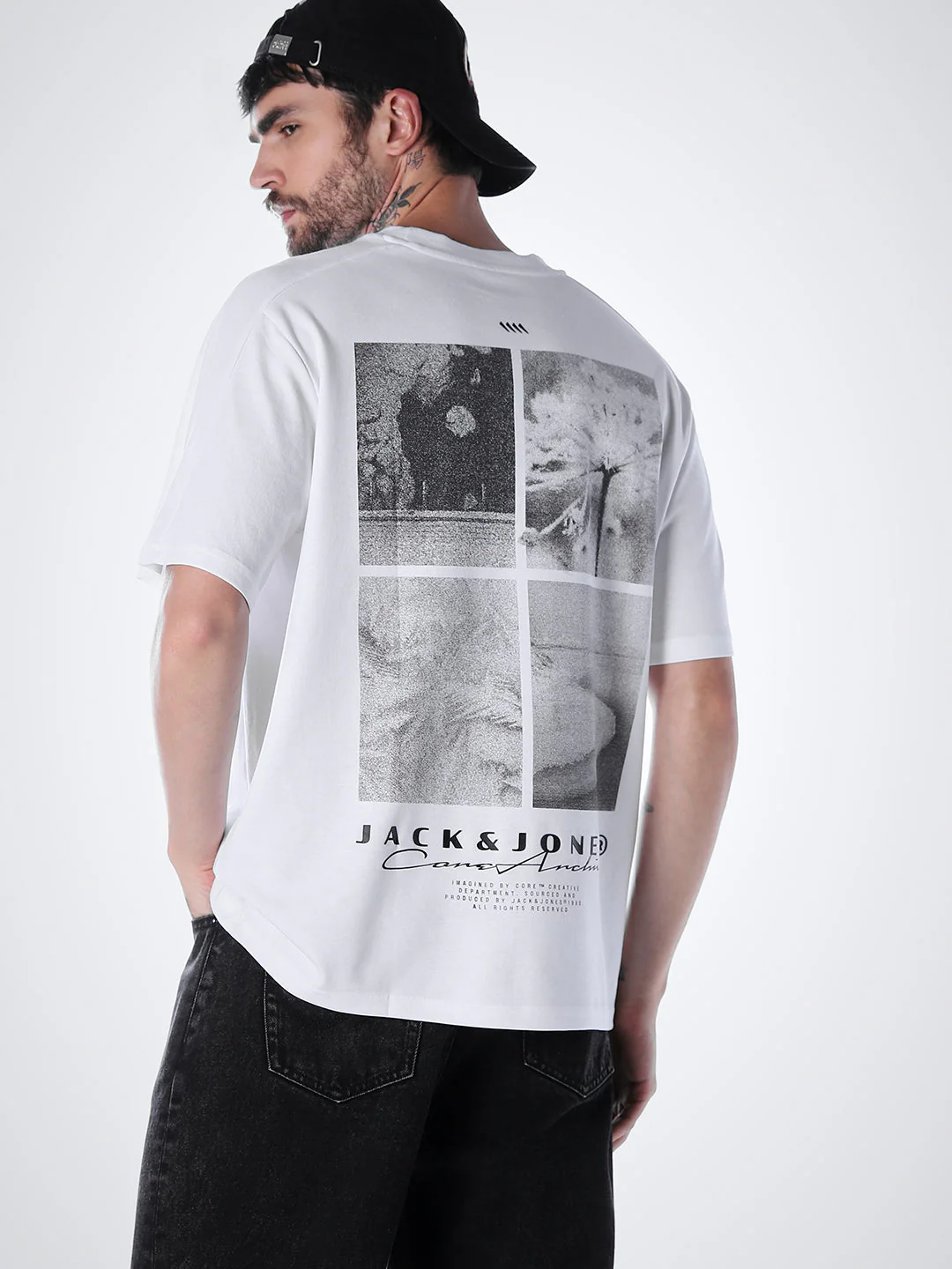 Back Print Oversized T-shirt - White