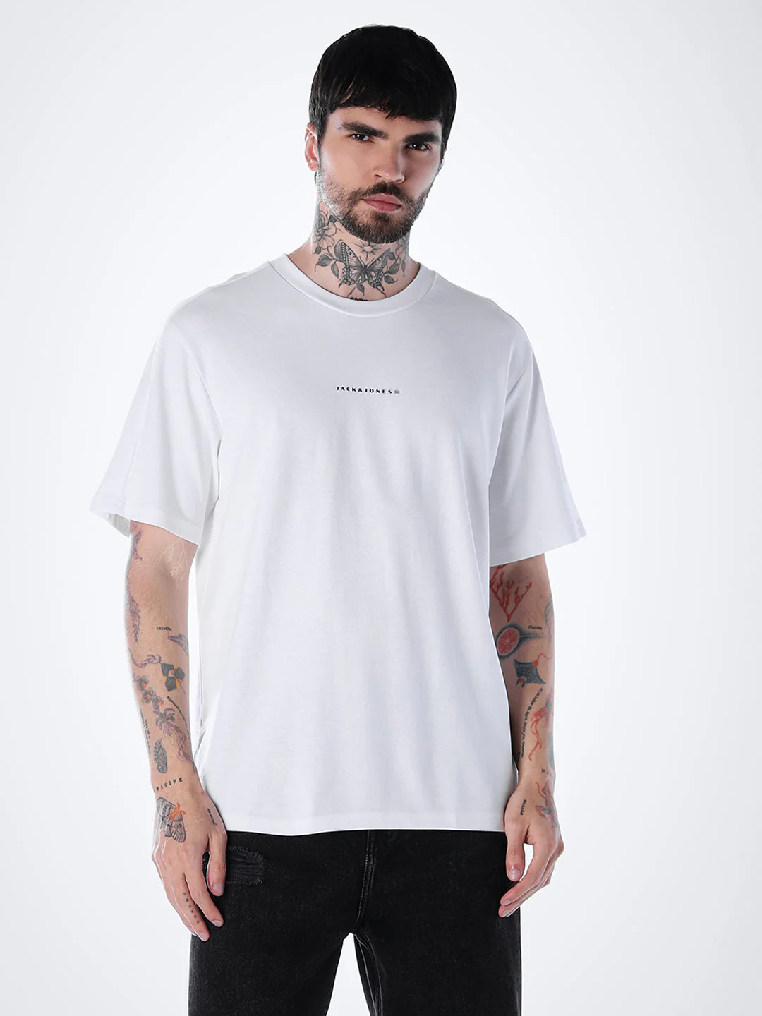 Back Print Oversized T-shirt - White - Image 2