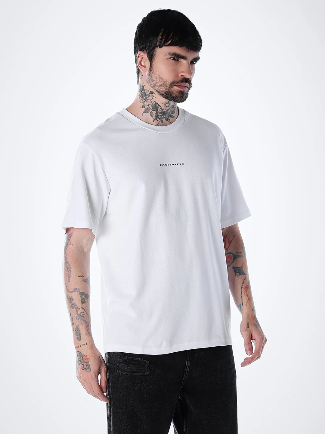 Back Print Oversized T-shirt - White - Image 3