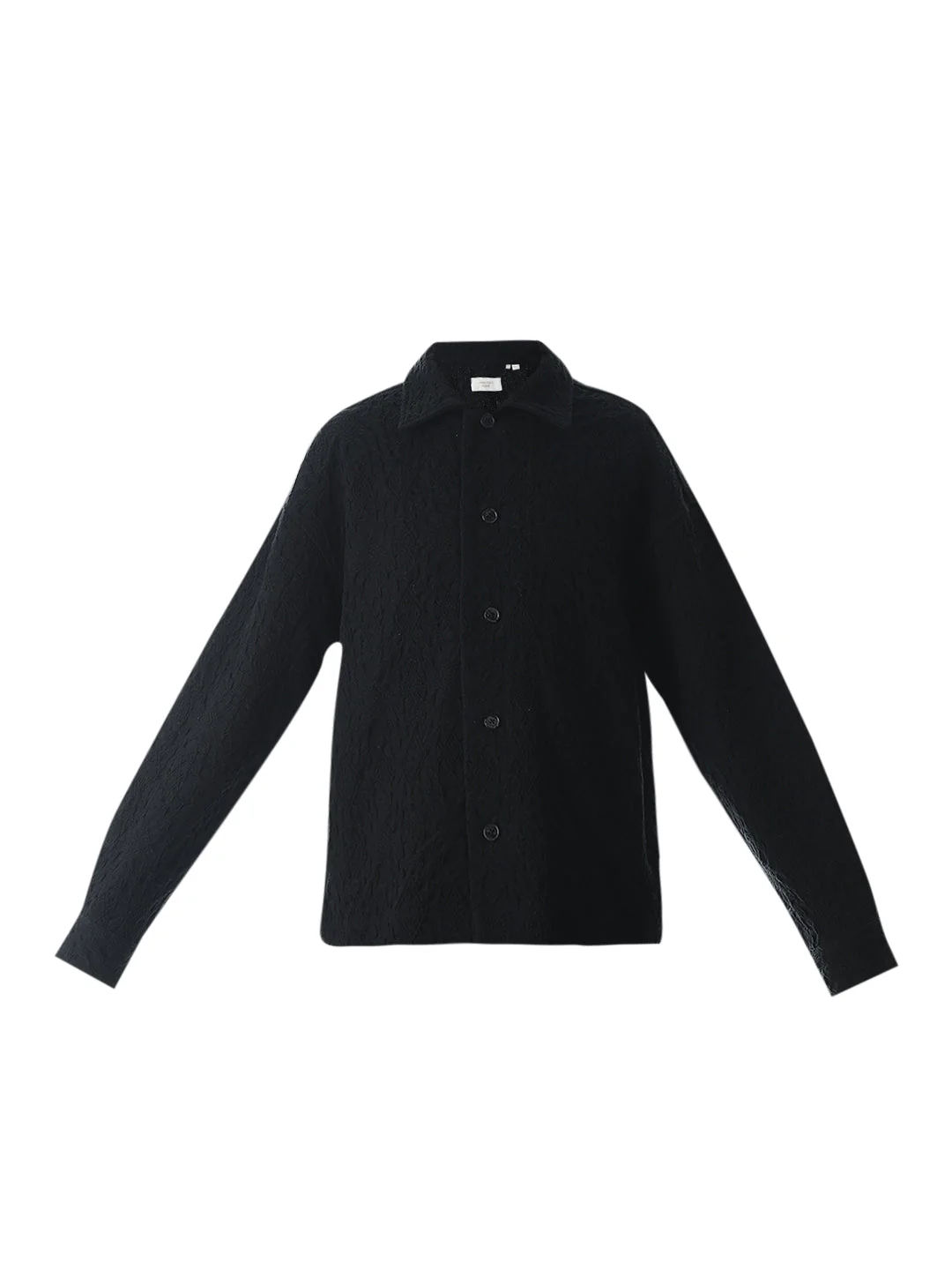 Black Jacquard Overshirt - Image 7