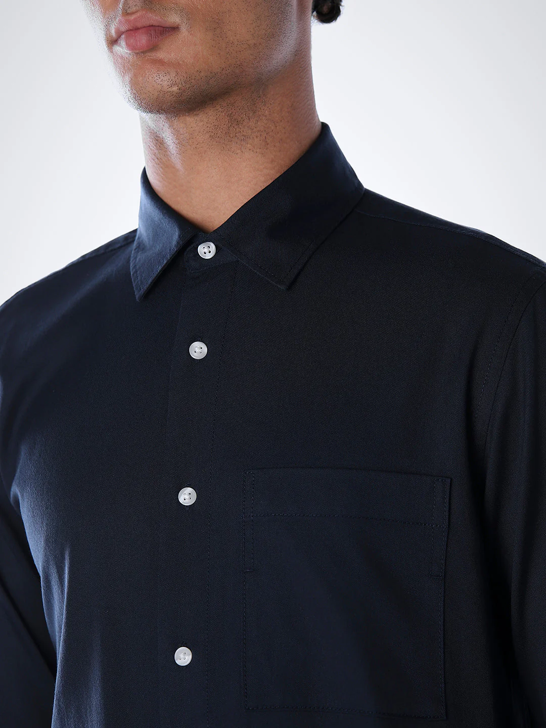Lyocell Slim Fit Shirt - Blue - Image 5
