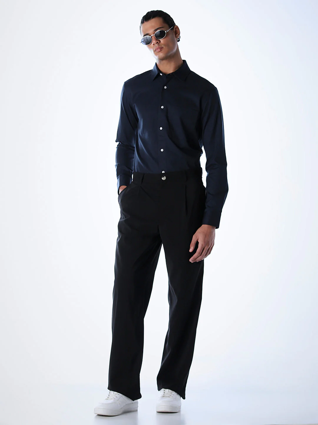 Lyocell Slim Fit Shirt - Blue - Image 6