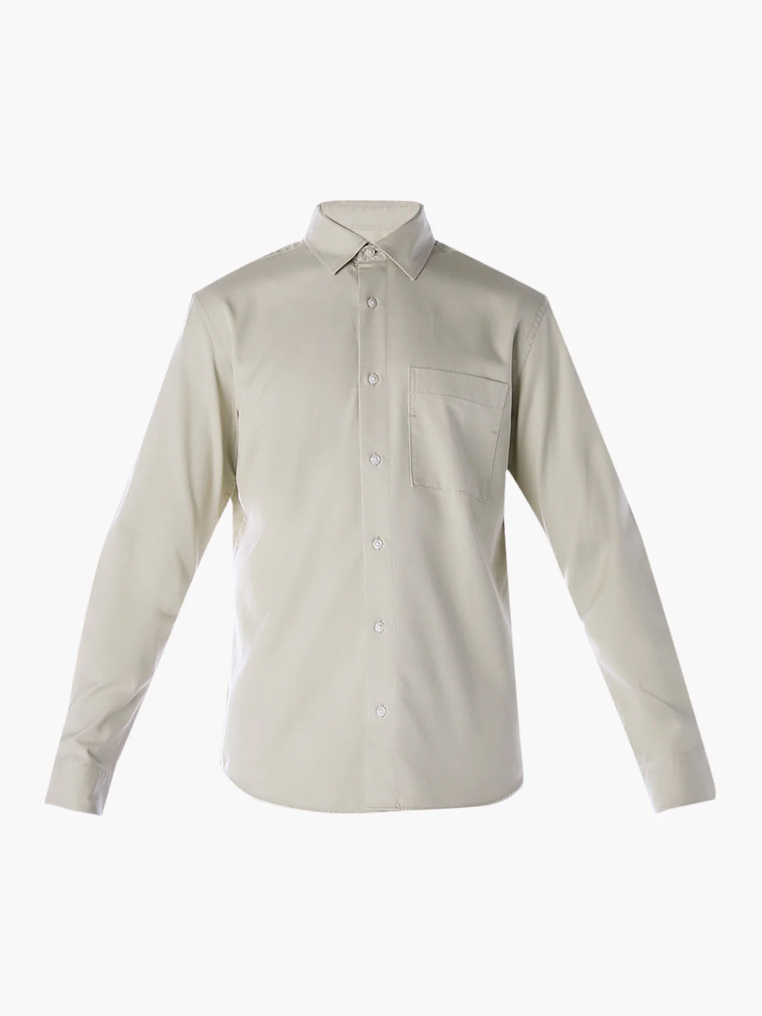 Lyocell Slim Fit Shirt - Beige - Image 7