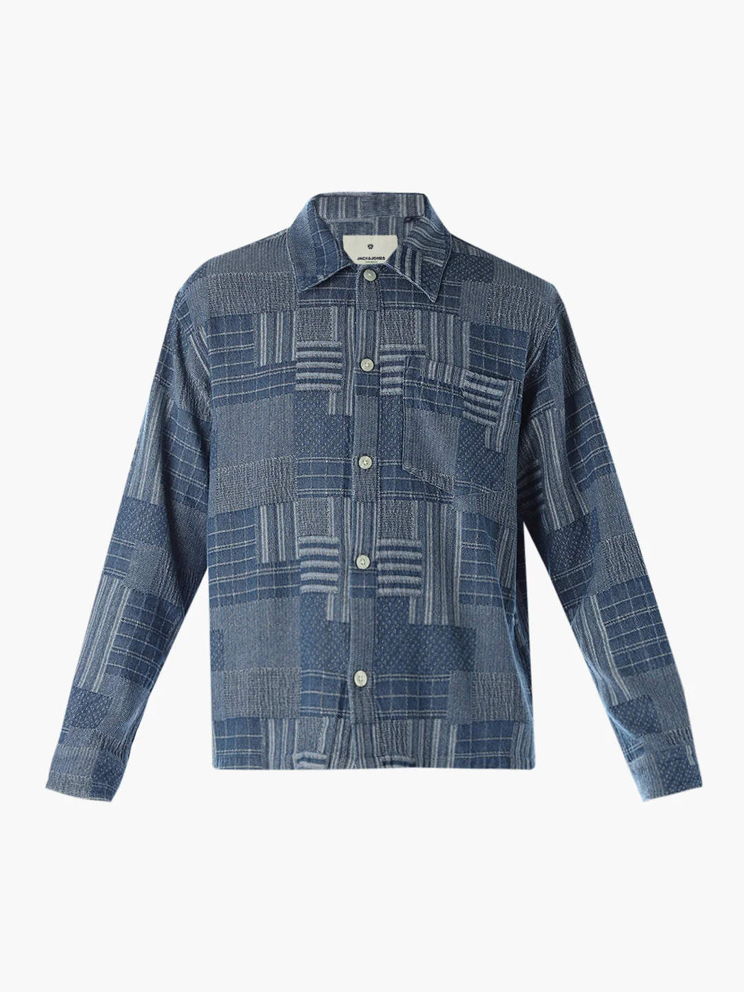 Patchwork Cotton Slim Fit Shirt - Image 7