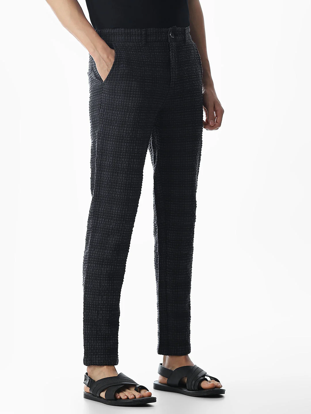 Printed 4 Pocket Slim Fit Pants - Image 2