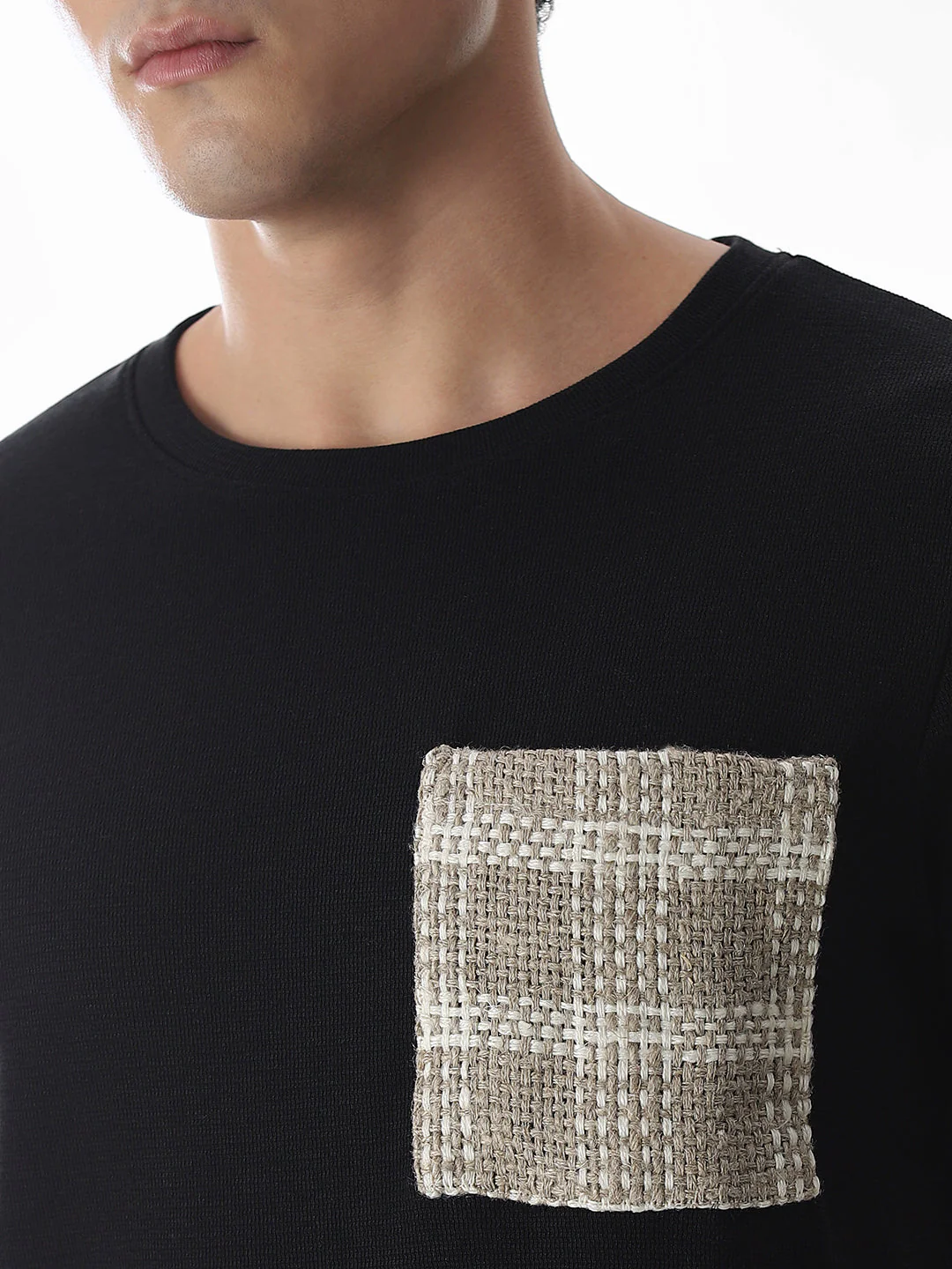 Black Embroidered Pocket T-shirt - Image 5