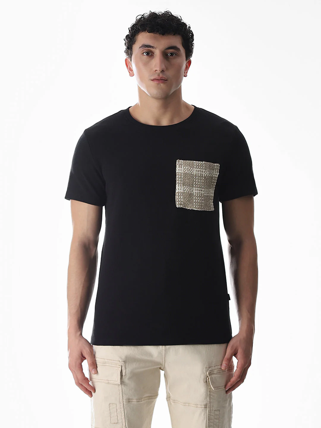 Black Embroidered Pocket T-shirt - Image 8