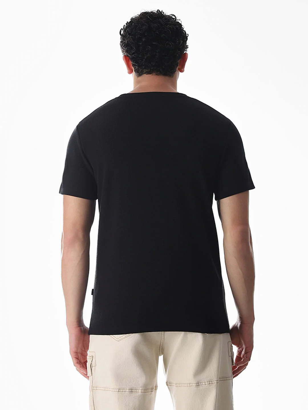 Black Embroidered Pocket T-shirt - Image 9