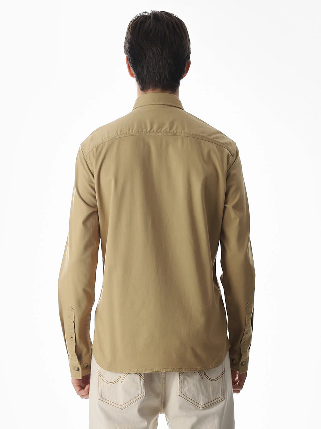 Brown Cotton Regular Fit Shirt - Image 9