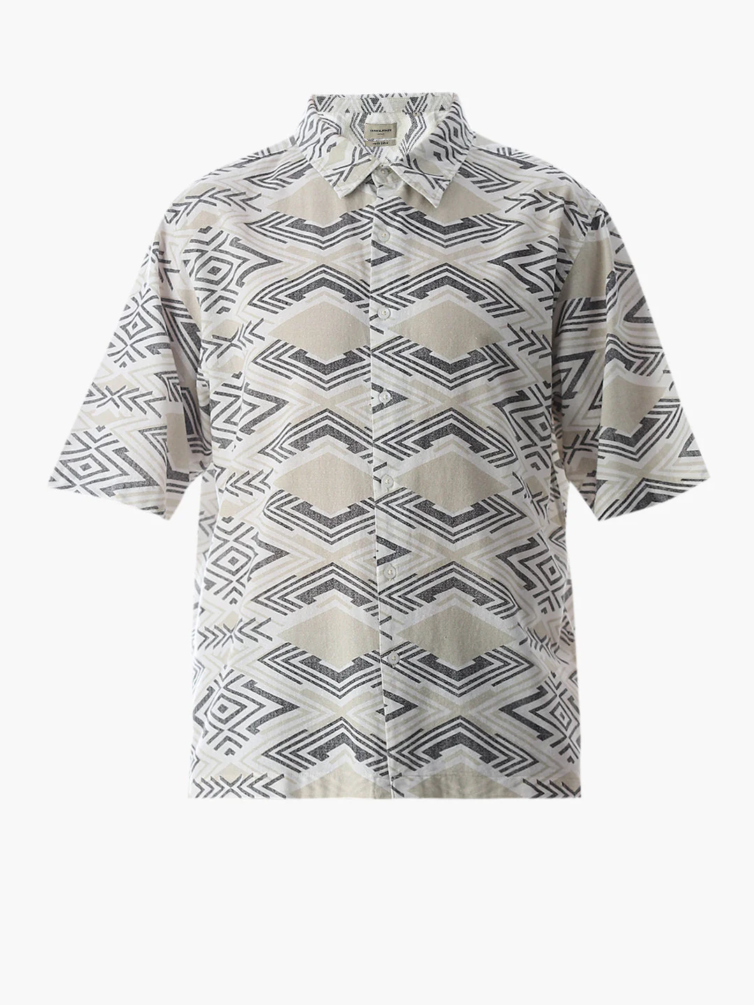 White Printed Cotton Shirt - Image 7