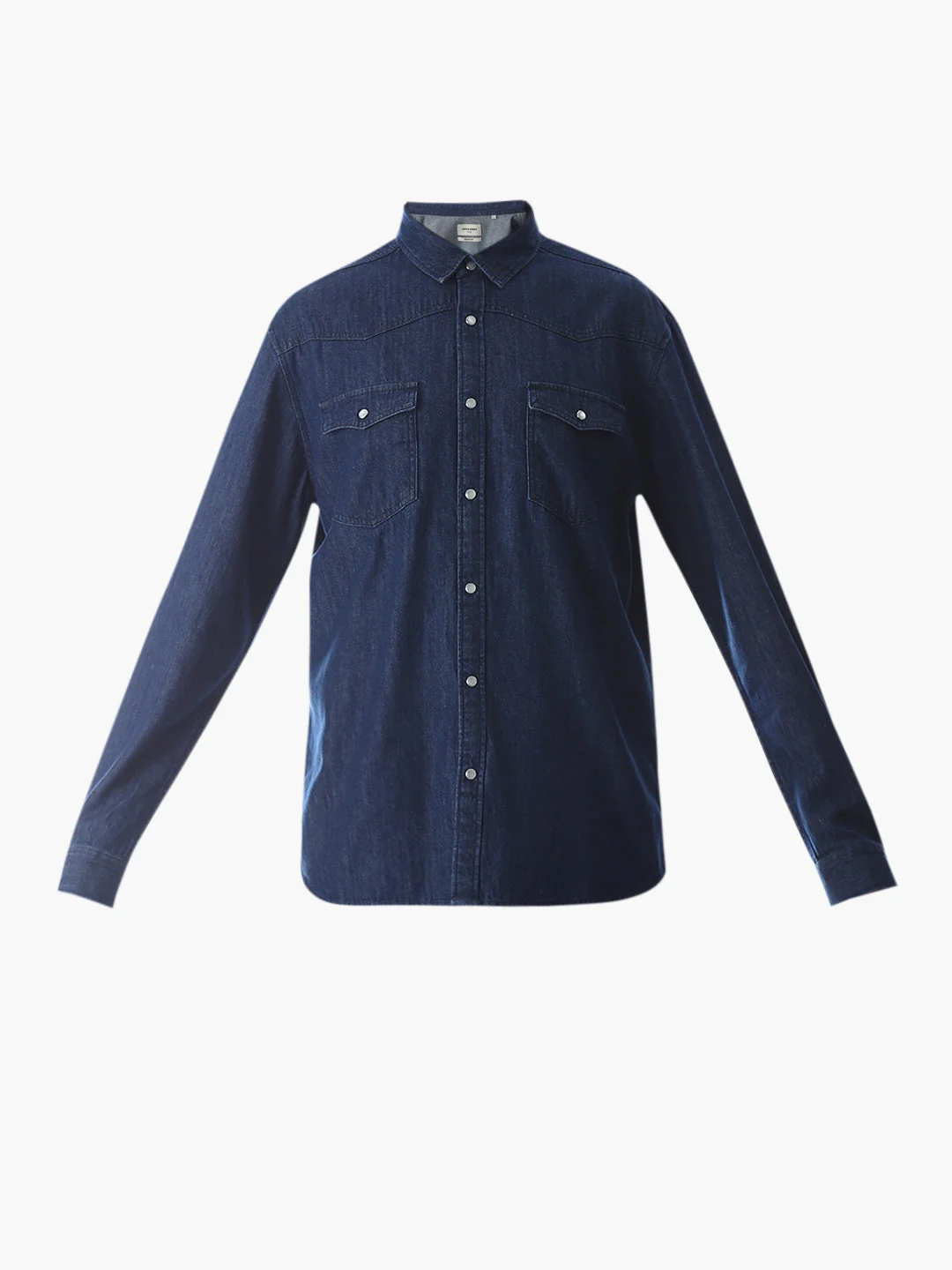 Navy Blue Cotton Full Sleeves Shirt - Image 7