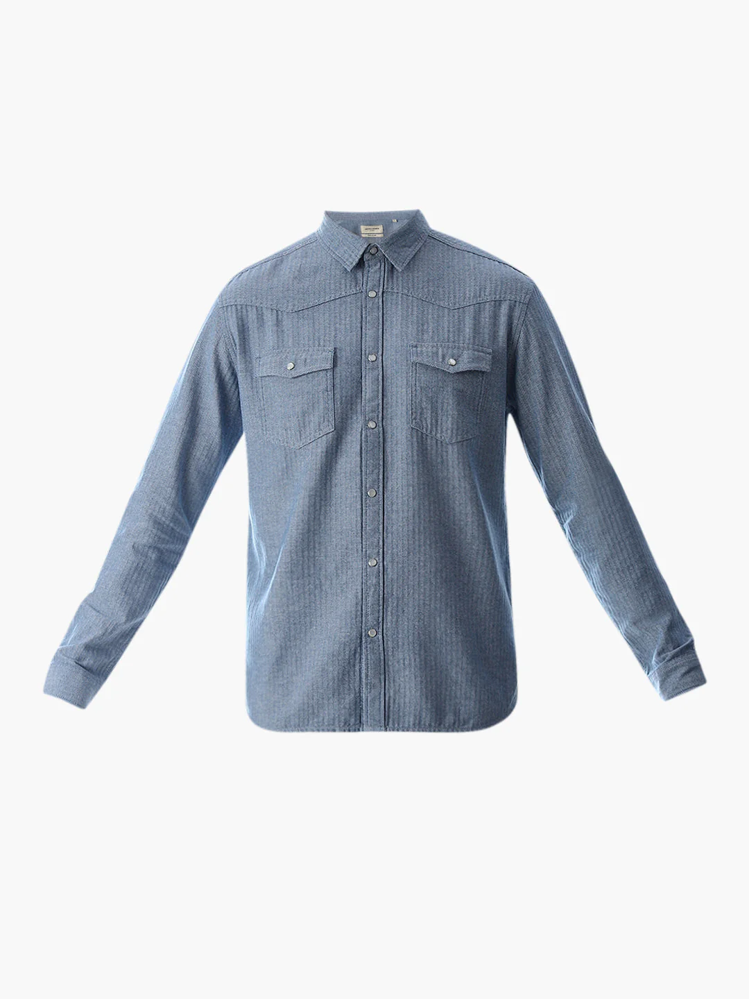 Blue Cotton Full Sleeves Shirt - Image 7