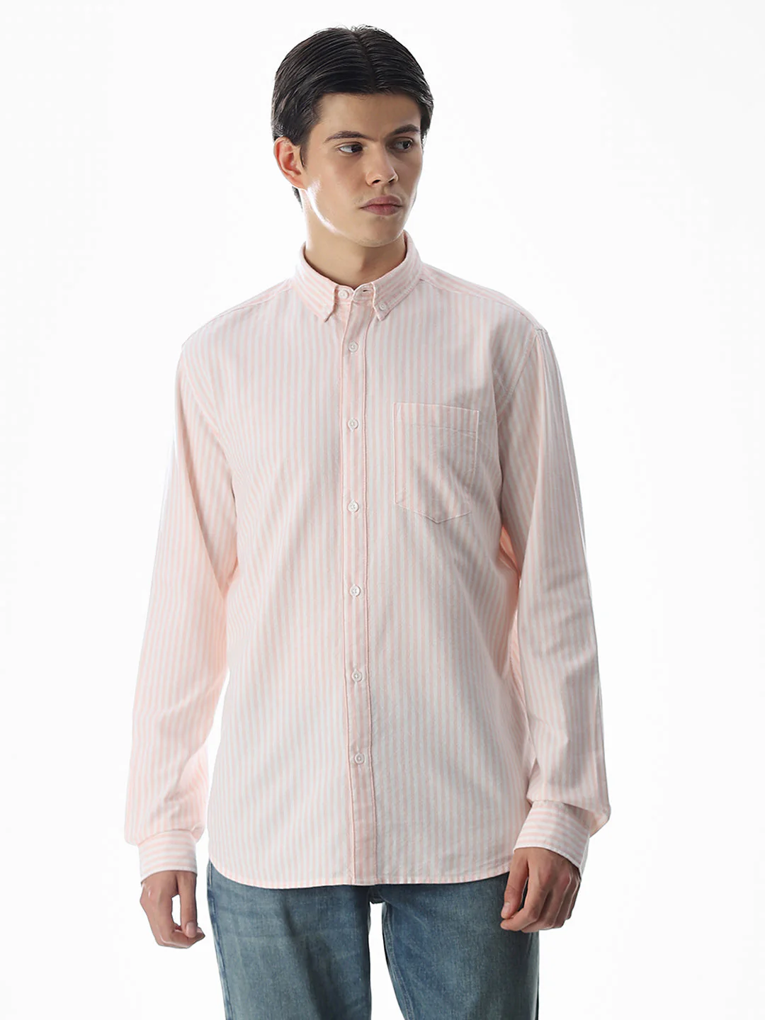 Pink Striped Cotton Shirt - Image 2