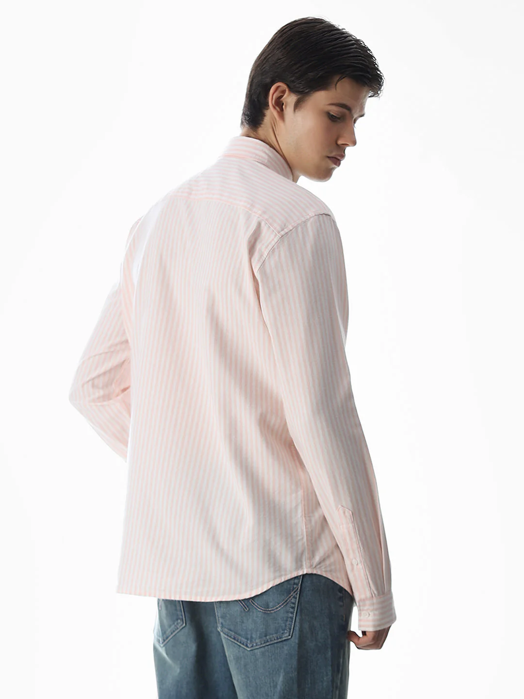 Pink Striped Cotton Shirt - Image 4