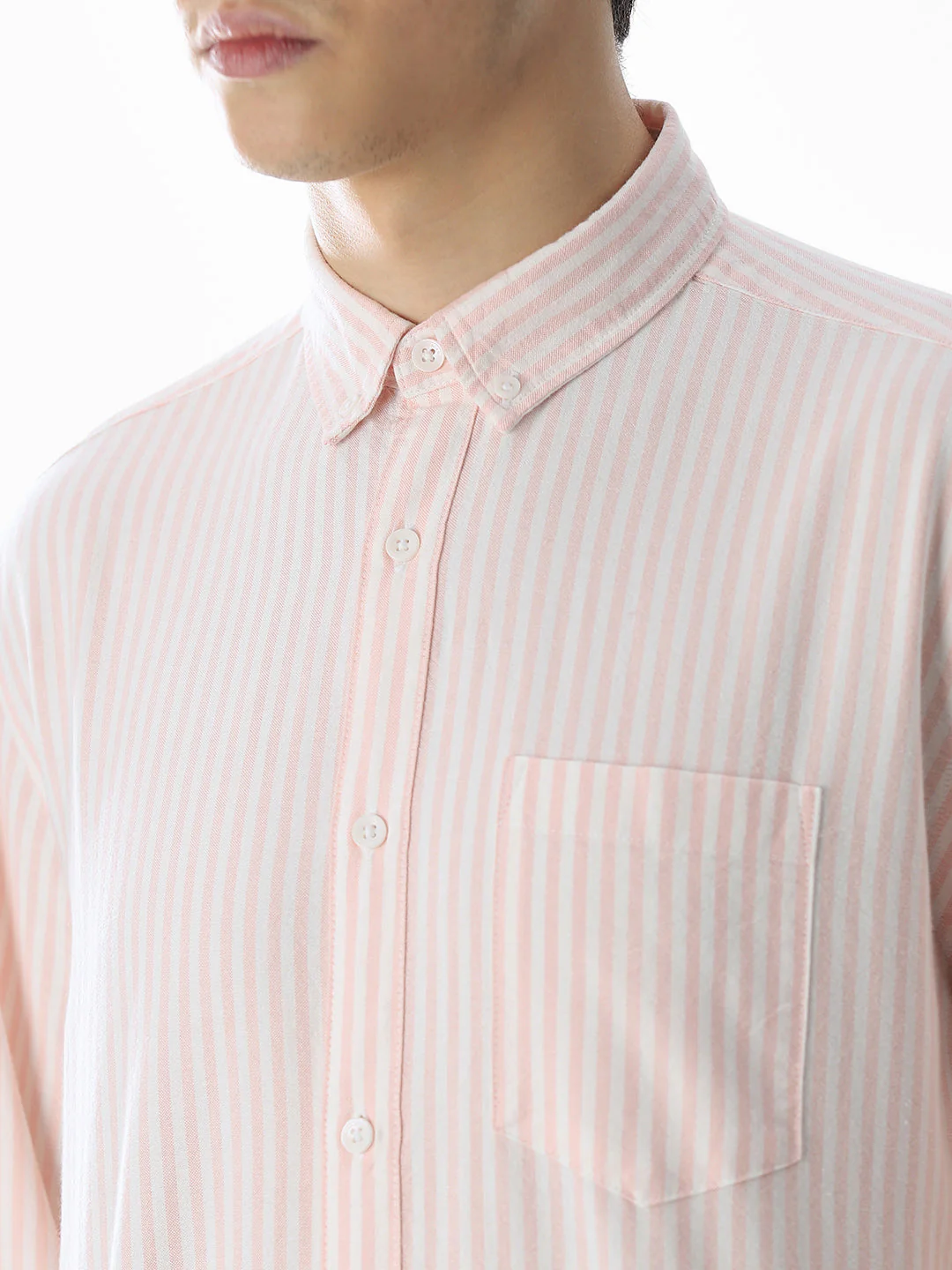 Pink Striped Cotton Shirt - Image 5