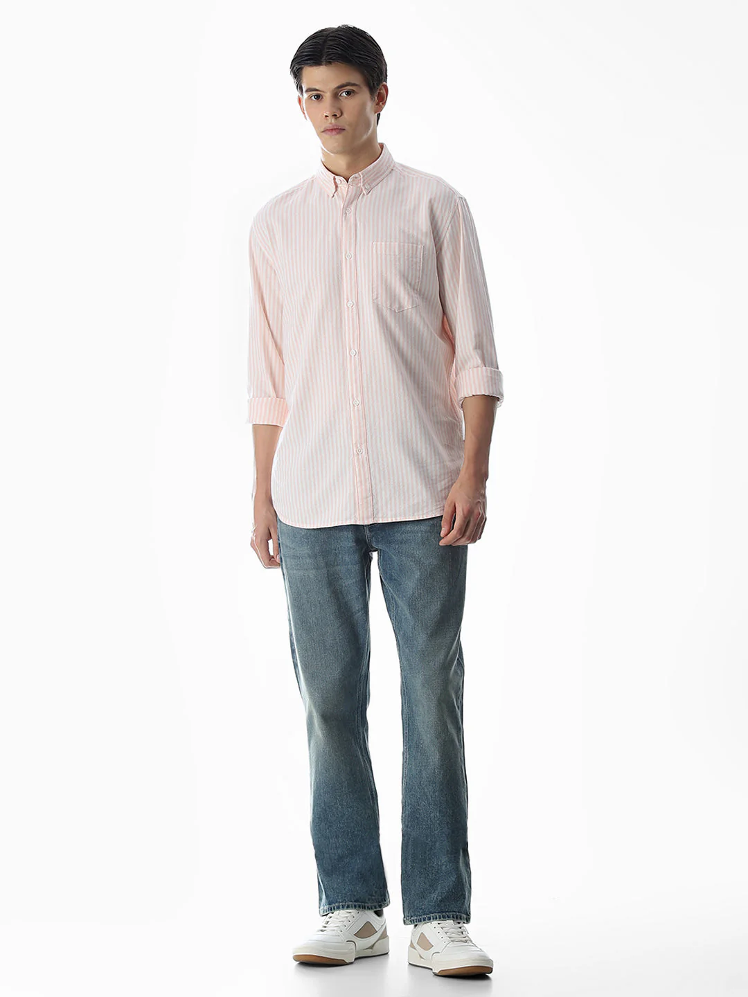 Pink Striped Cotton Shirt - Image 6