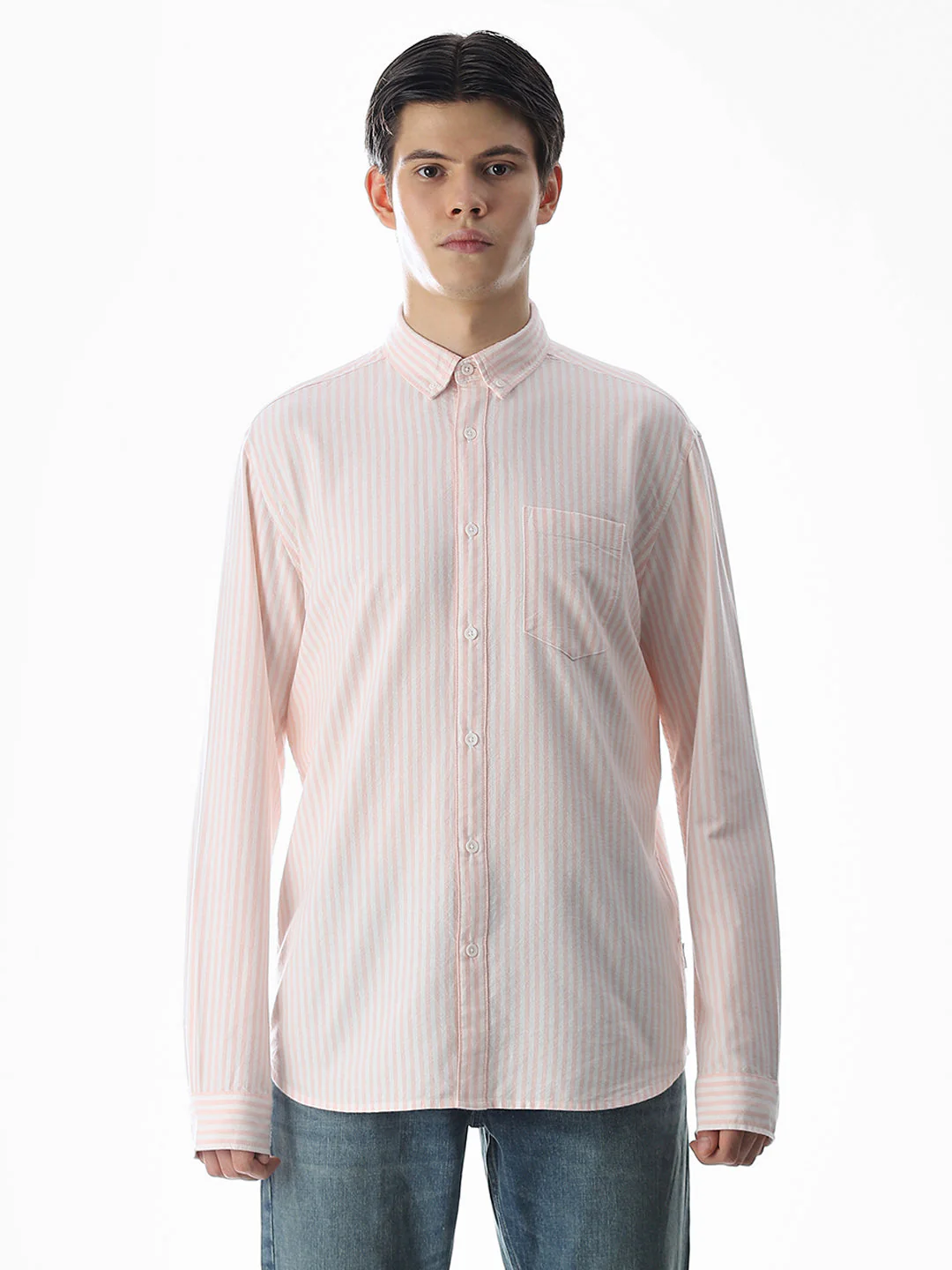 Pink Striped Cotton Shirt - Image 8