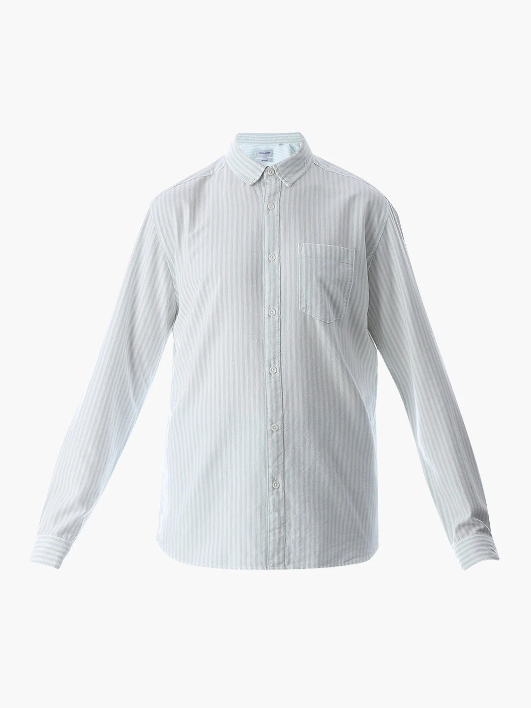 Light Green Striped Cotton Shirt - Image 7
