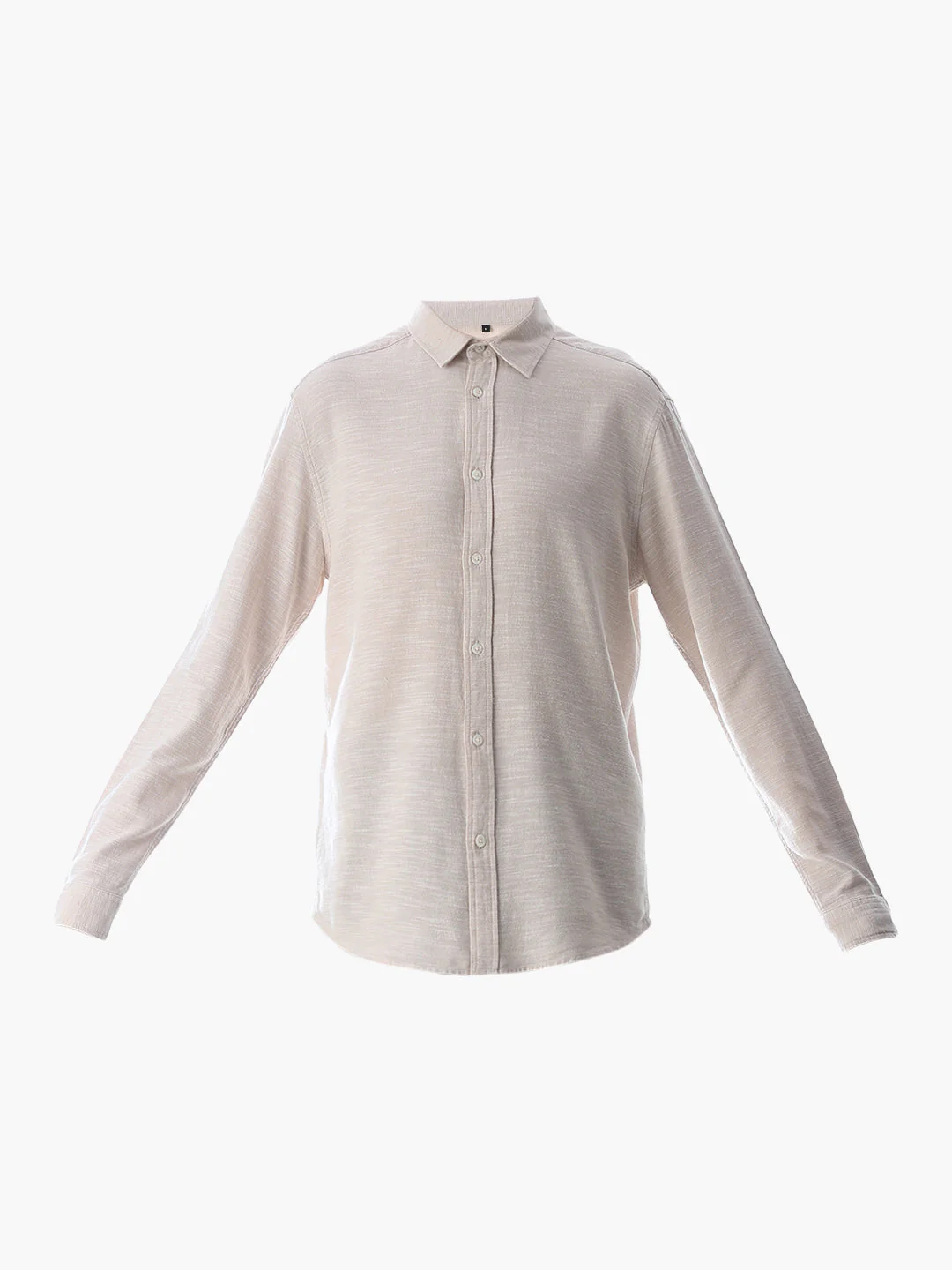 Beige Cotton Full Sleeves Shirt - Image 7