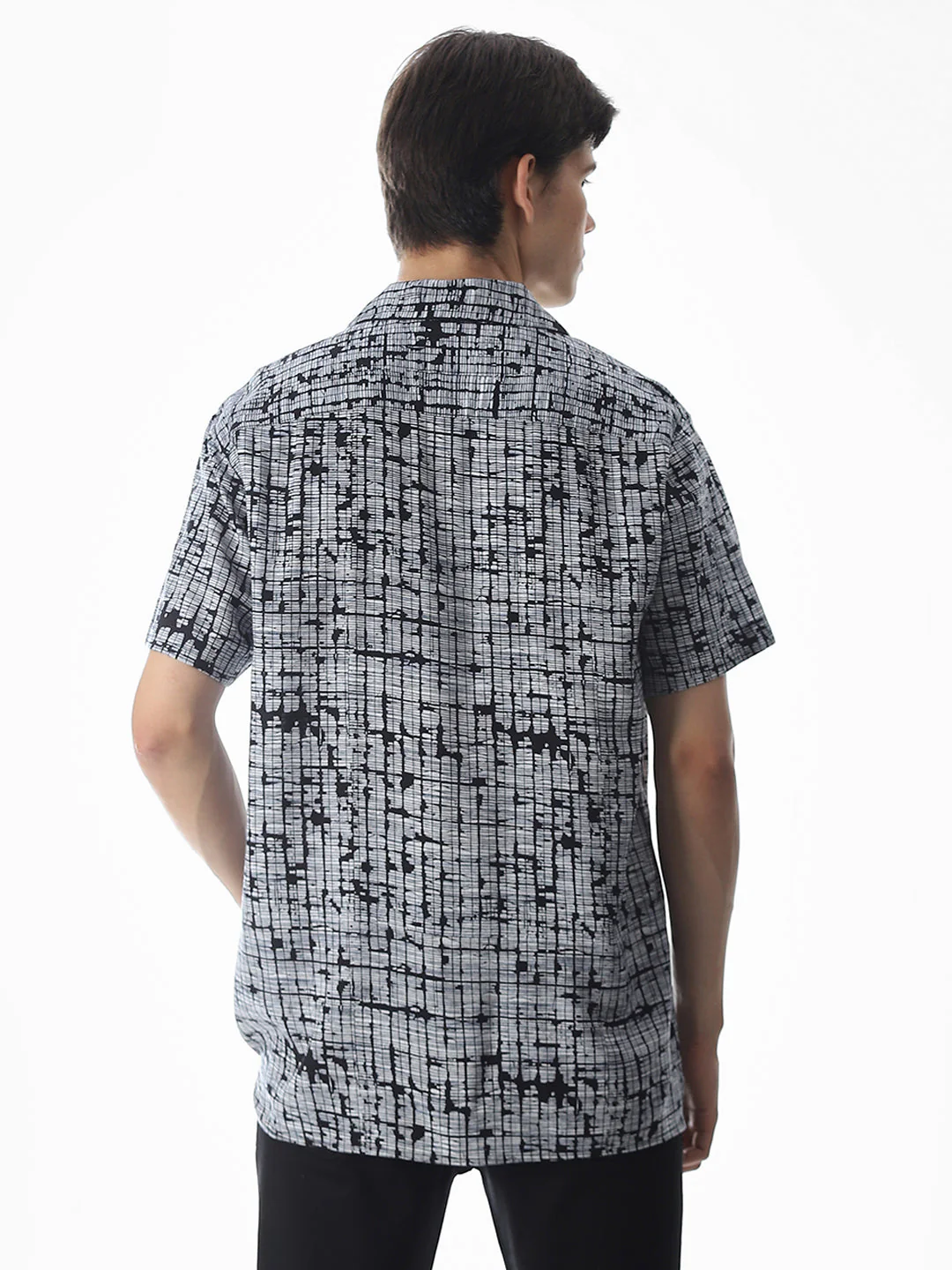 Black Printed Viscose Shirt - Image 4