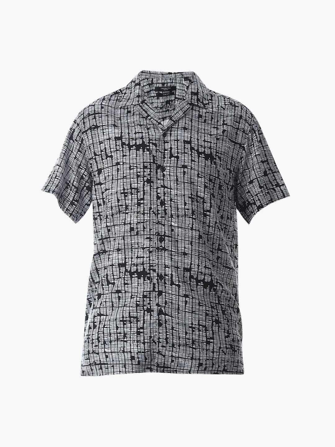 Black Printed Viscose Shirt - Image 7