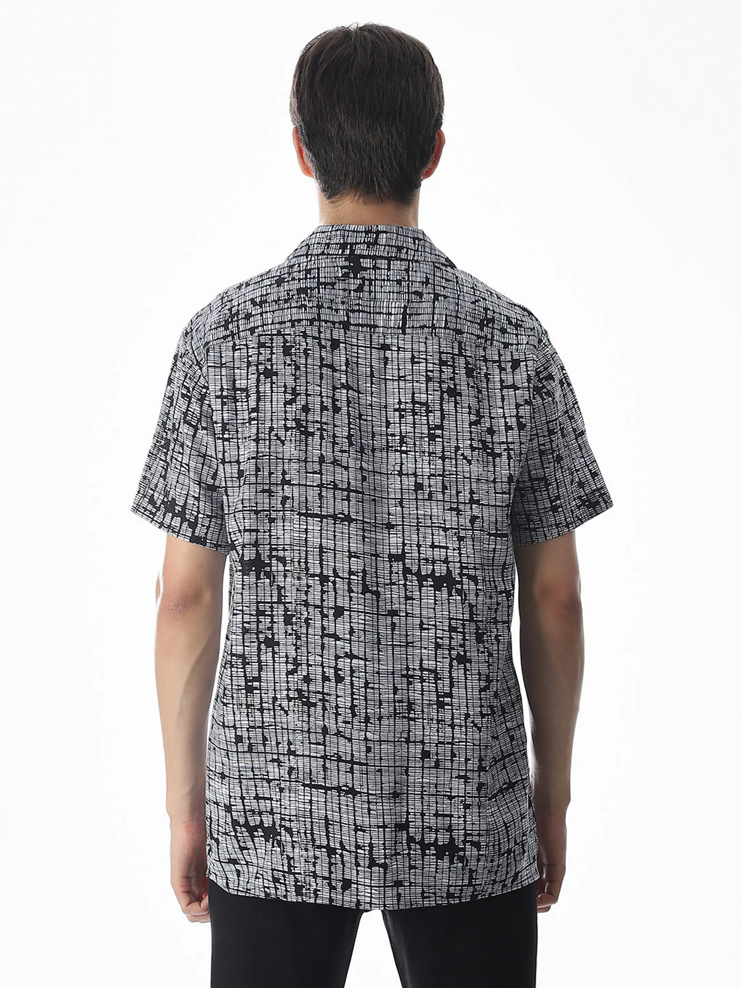 Black Printed Viscose Shirt - Image 9