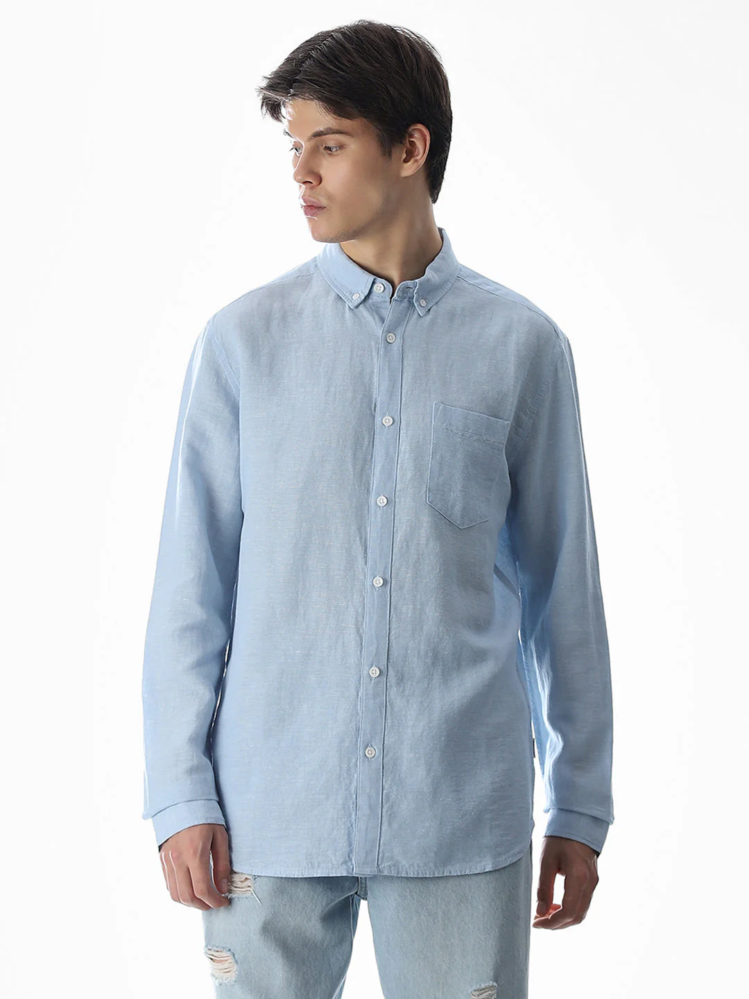 Blue Regular Fit Shirt - Image 2