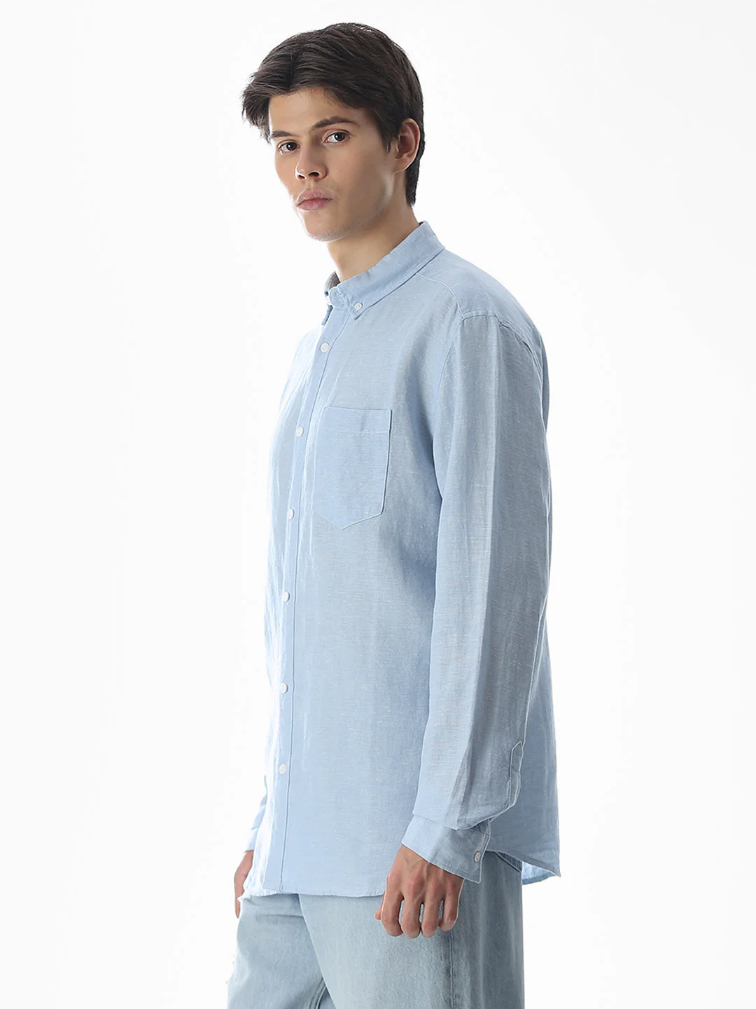 Blue Regular Fit Shirt - Image 3