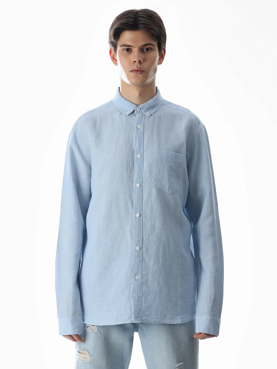 Blue Regular Fit Shirt - Image 8