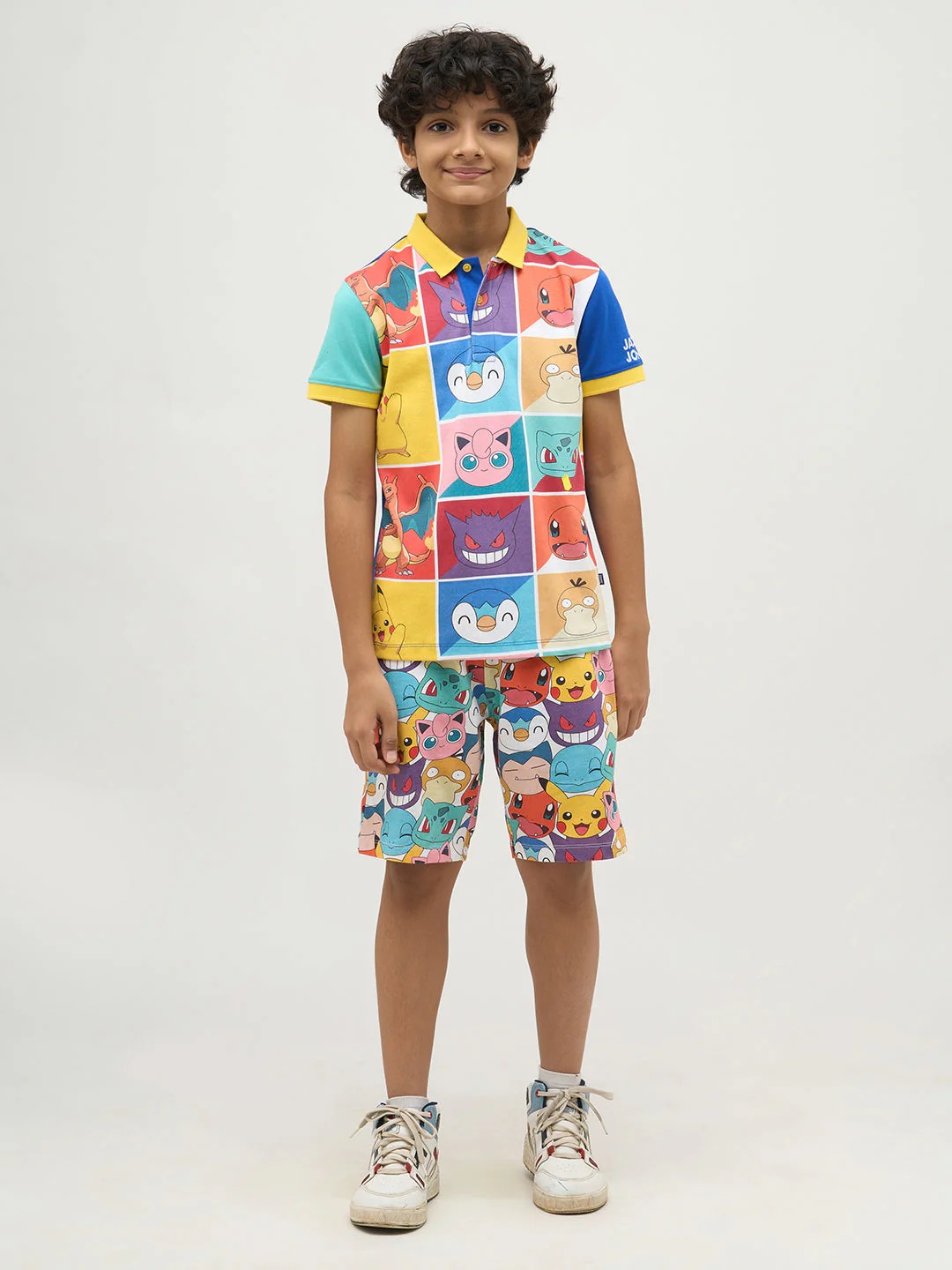 Boys Pokemon Faces Print Polo - Image 5