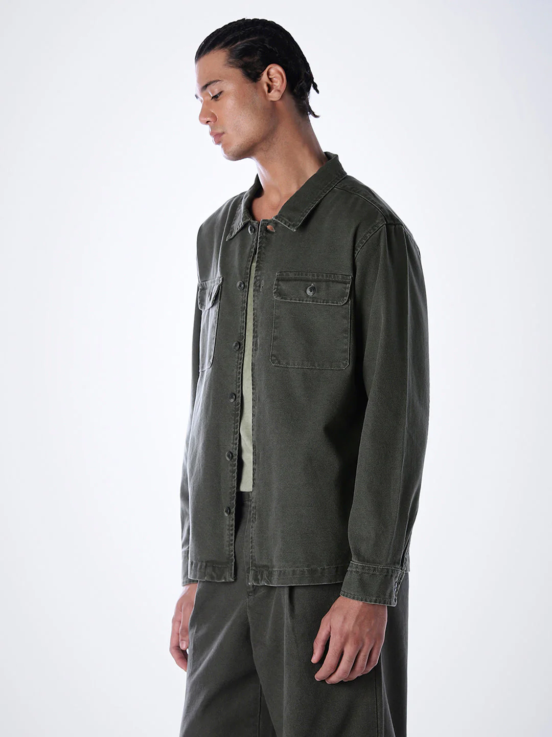 Cotton Denim Regular Fit Shirt - Image 3