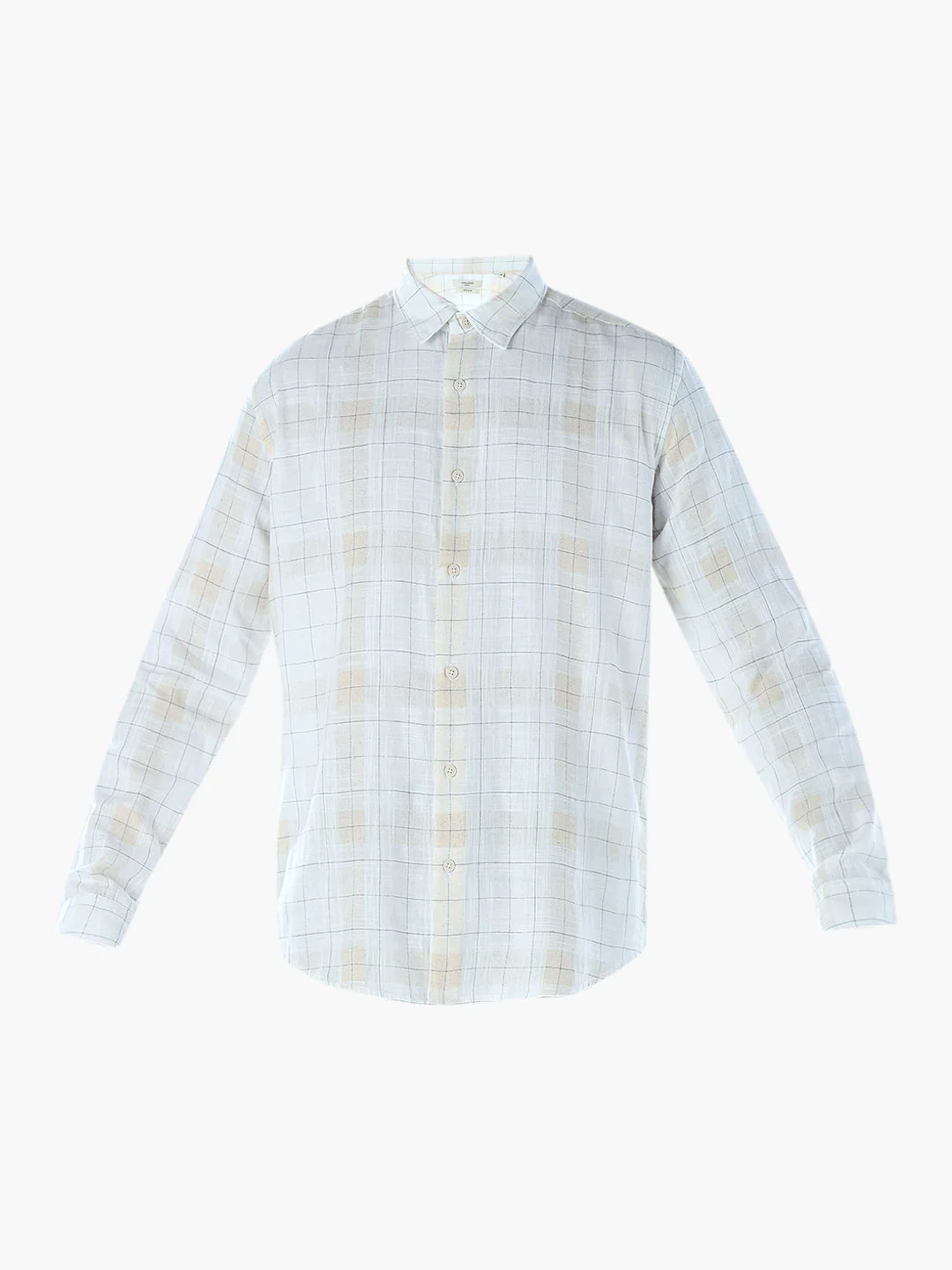 Cotton Linen Blend Check Shirt - Image 7