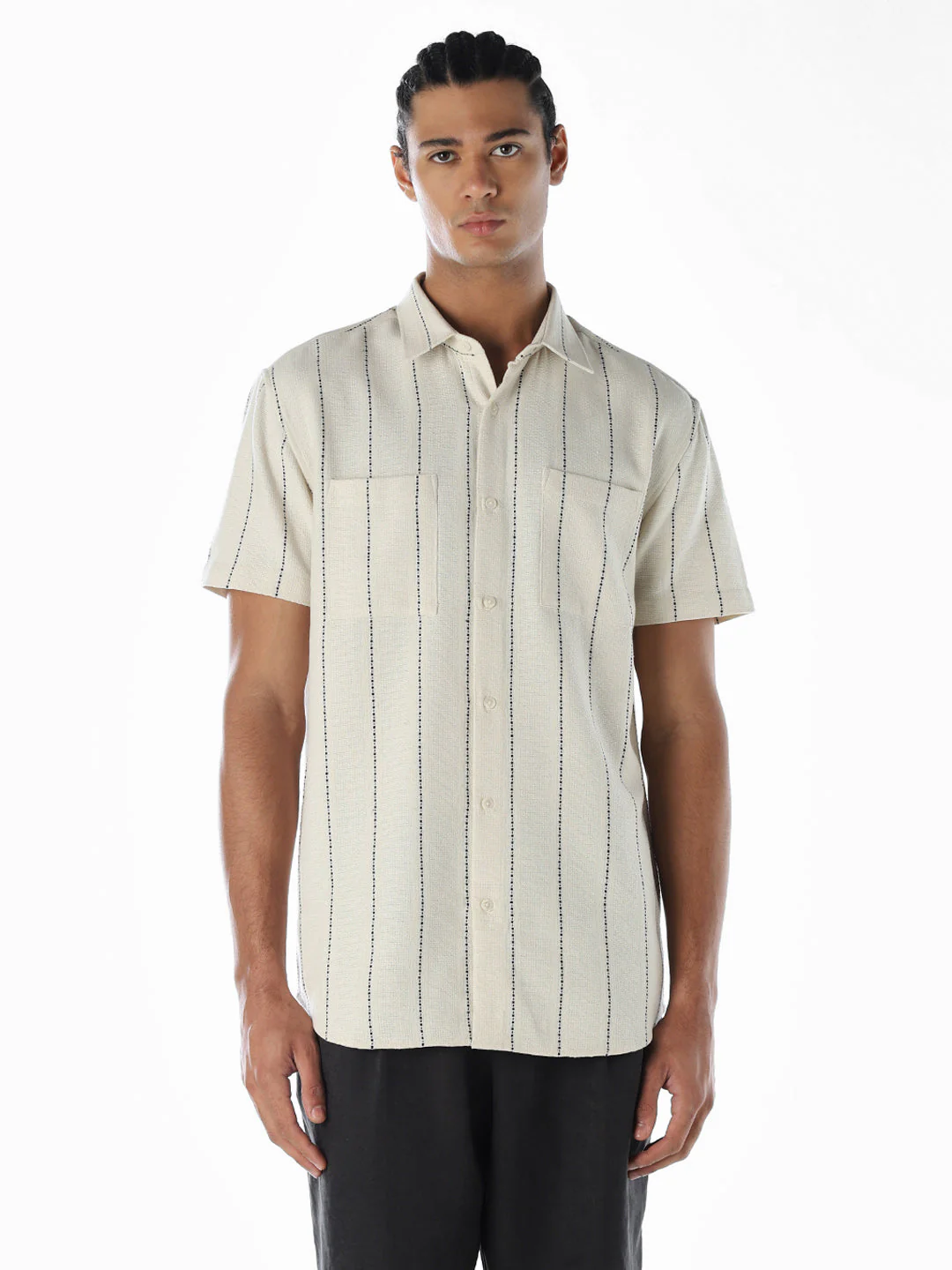 Striped Cotton Comfort Fit Shirt - Image 2
