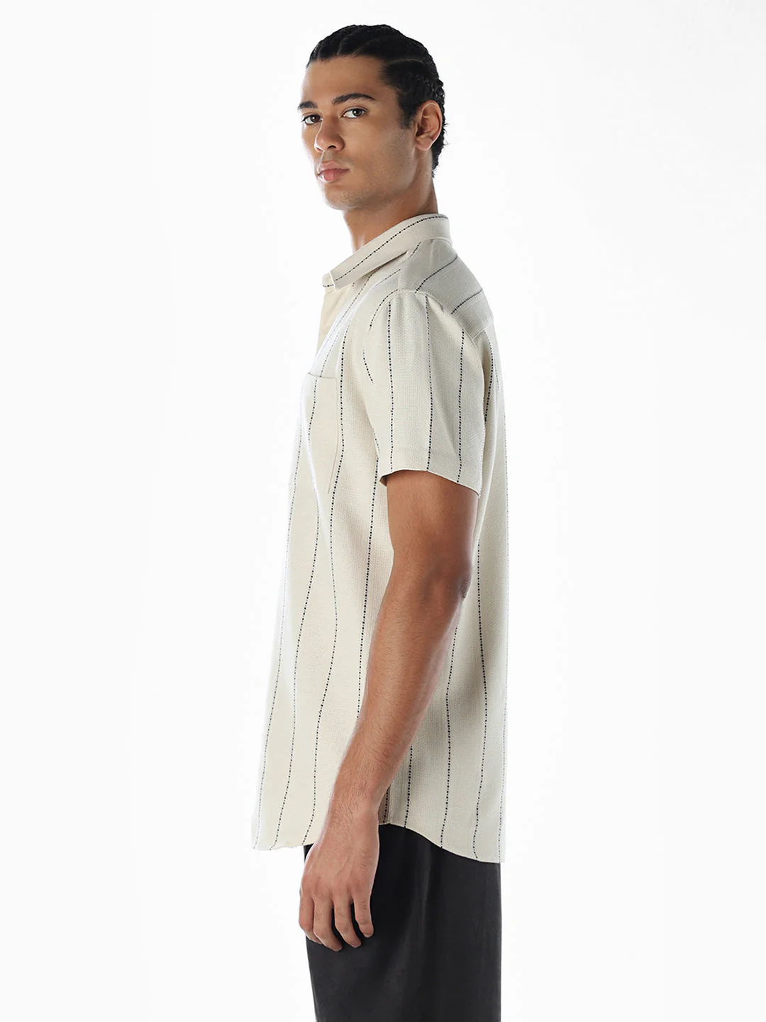 Striped Cotton Comfort Fit Shirt - Image 3