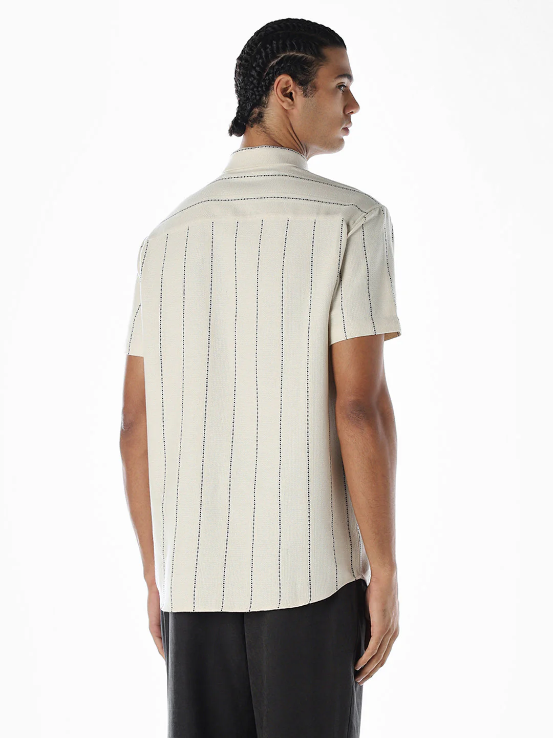 Striped Cotton Comfort Fit Shirt - Image 4