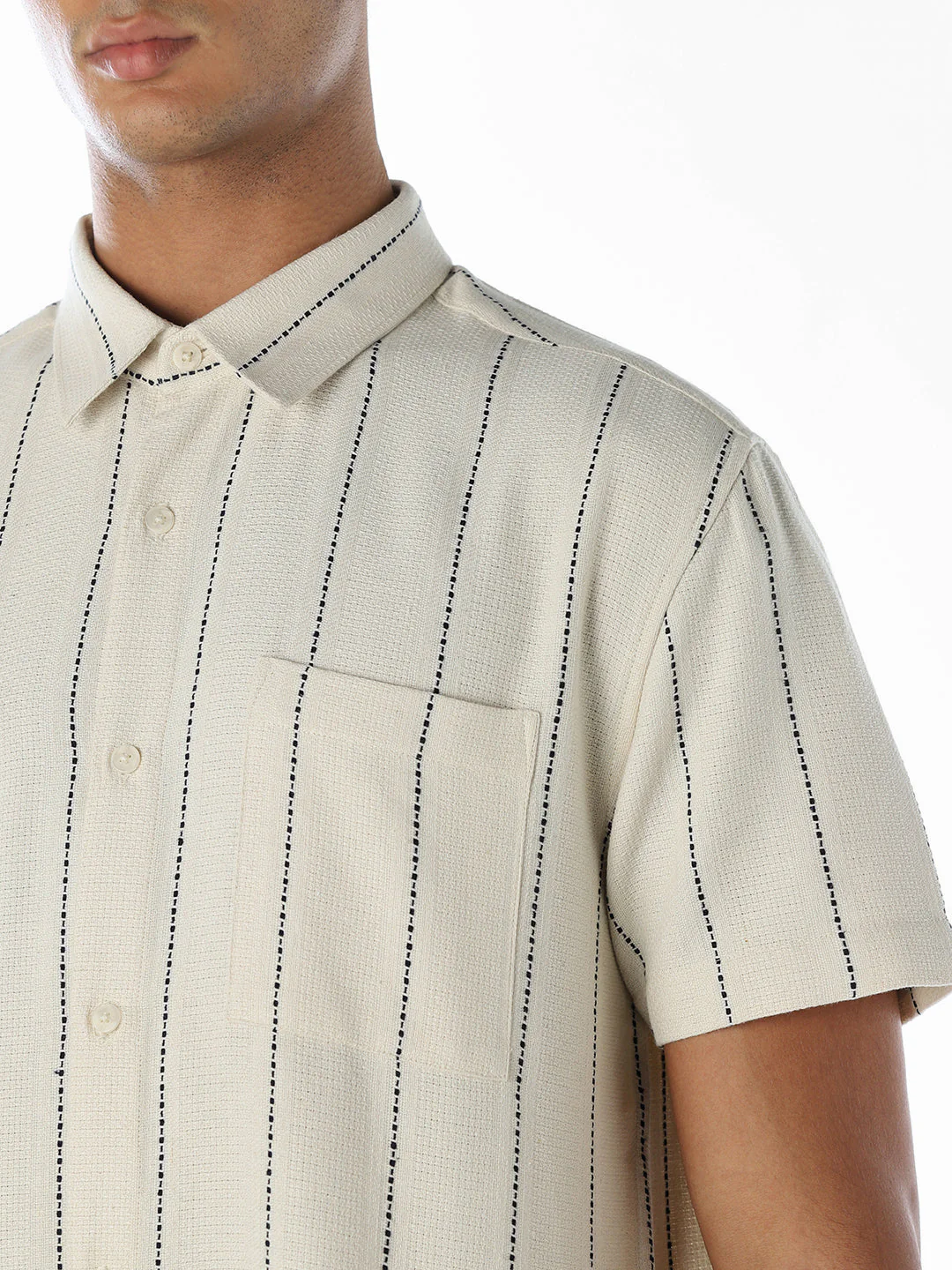 Striped Cotton Comfort Fit Shirt - Image 5