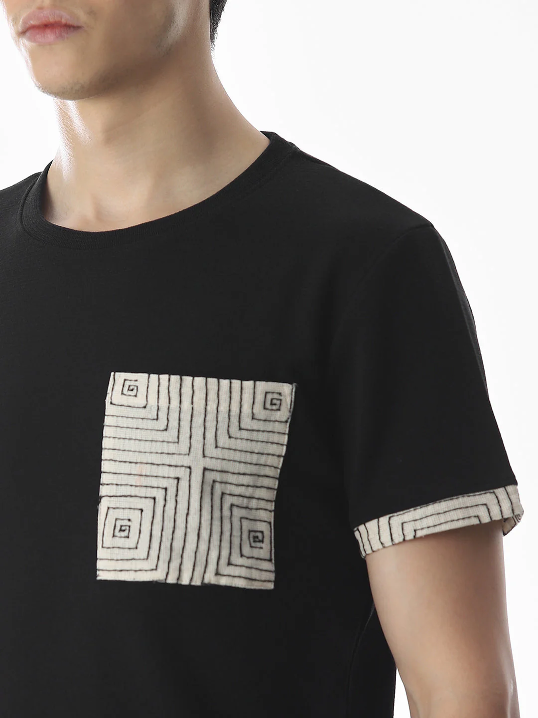 Black Embroidered T-shirt - Image 5
